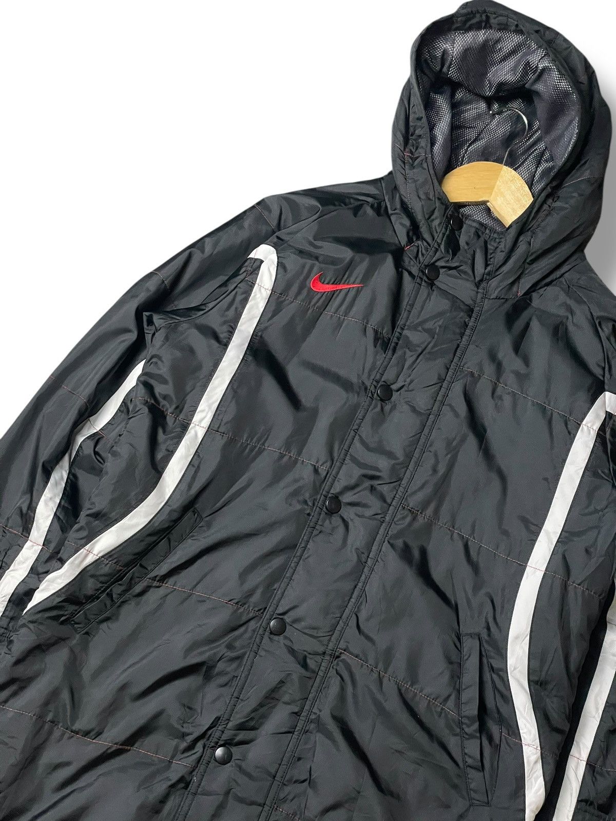 Vintage Vintage Nike Nylon Long Hooded Jacket (113) Size US S / EU 44-46 / 1 - 2 Thumbnail