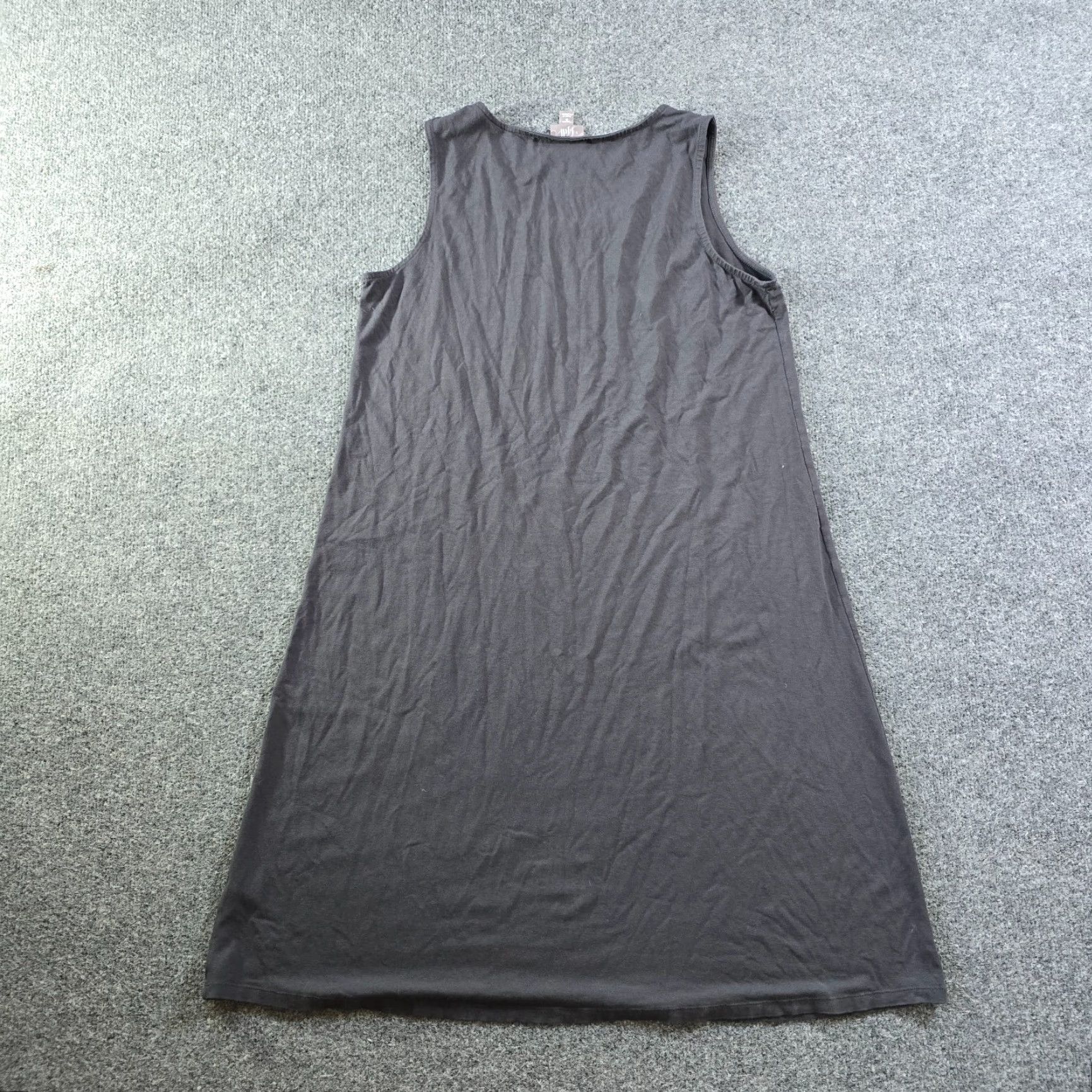 J. Jill J. Jill Dress Women M Gray Sheath Sleeveless Stretchy Basic Casual Midweight Knit Knee Length Size M / US 6-8 / IT 42-44 - 7 Thumbnail