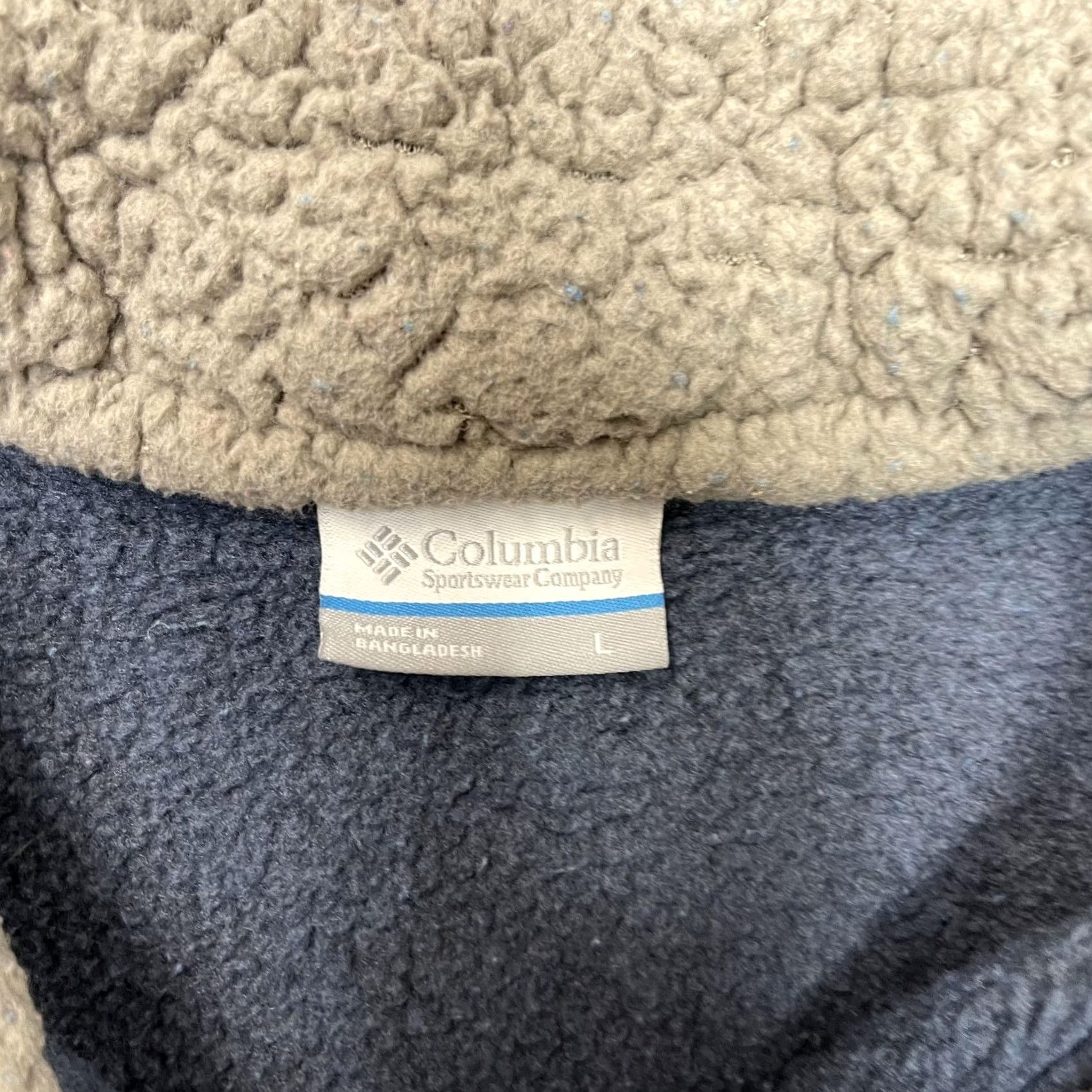 Vintage Columbia Sweatshirt Mens Large Blue Fleece 1/4 Zip Pullover Pockets Mock Neck Size US L / EU 52-54 / 3 - 2 Thumbnail