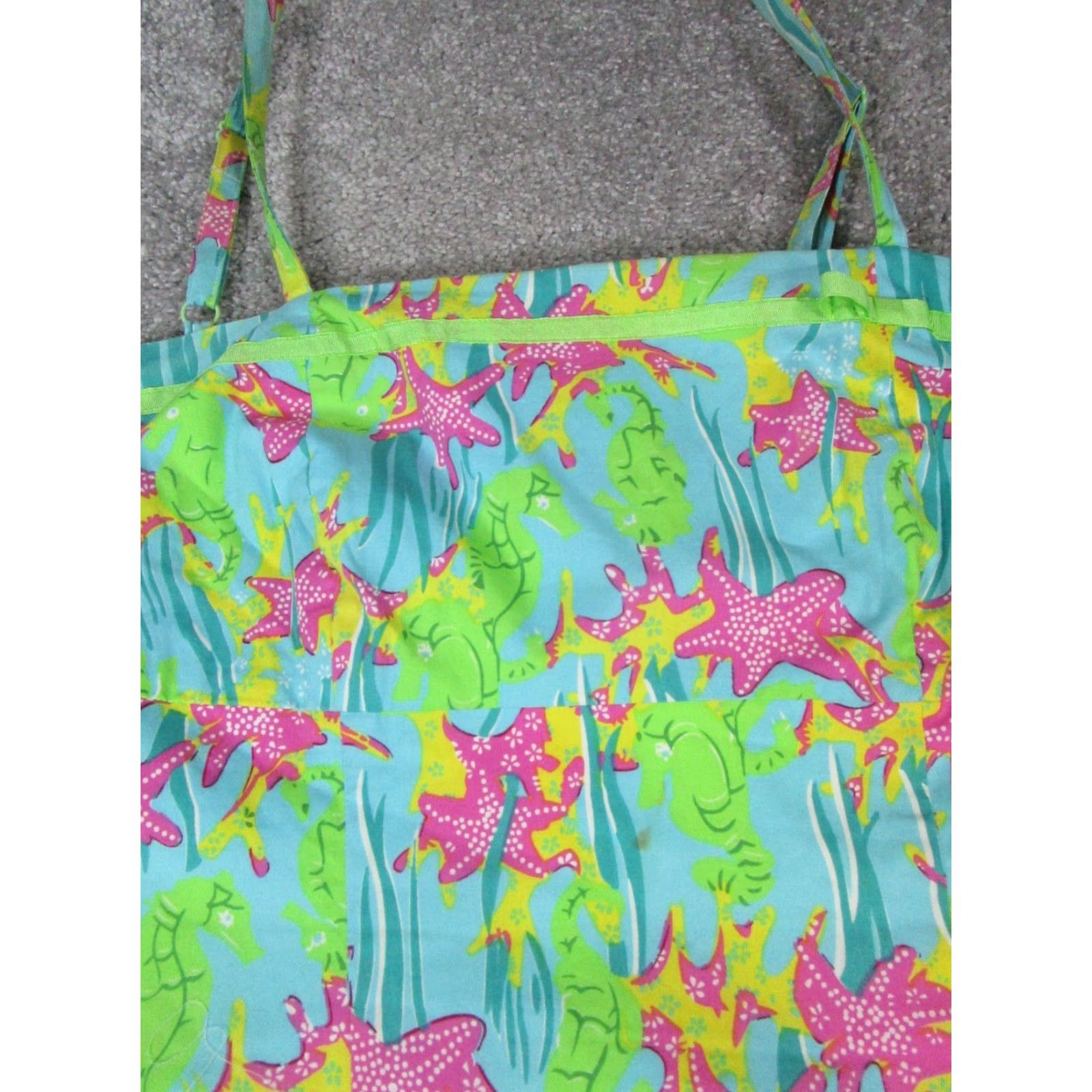 Vintage Key West Sundress Girls 2 Blue Green Pink Animal Print Bow Cowl Neck Sleeveless Pullover Short Dress Womens Casual Party/Cocktail Travel Cotton Size XS / US 0-2 / IT 36-38 - 2 Thumbnail