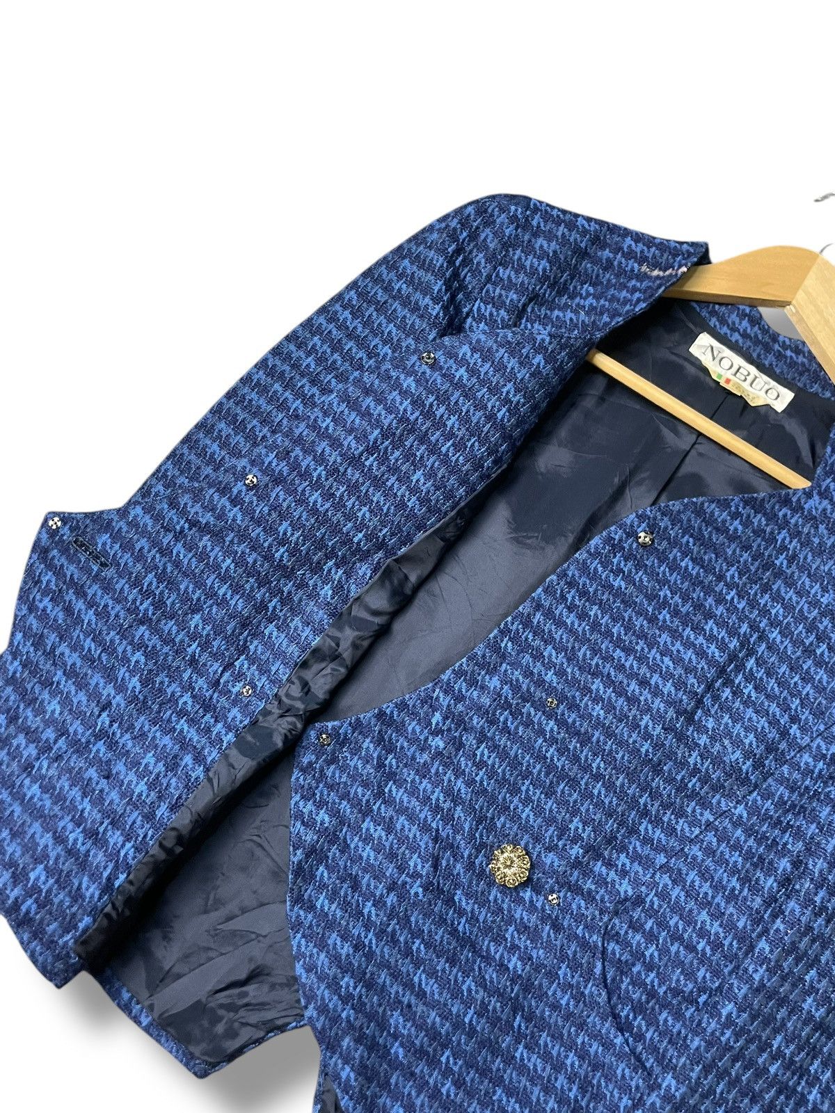 Japanese Brand × Vintage NOBUO Brand Fashion Double Breasted Crop Coat (88) Size XXS / US 00 / IT 34 - 6 Thumbnail