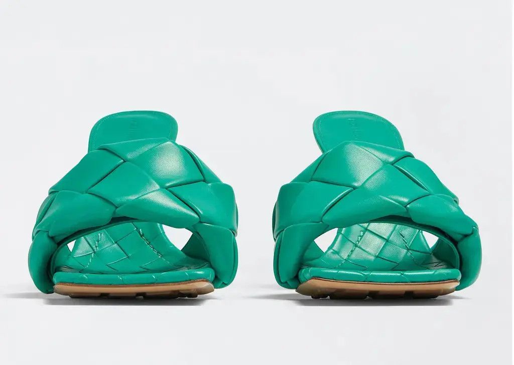 Bottega Veneta o1n1vont1224 Lido Mules in Green Size US 12 / IT 42 - 3 Thumbnail