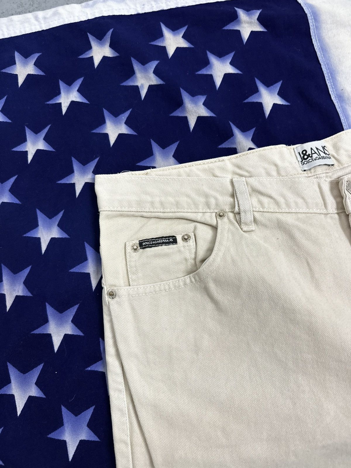 Dolce & Gabbana Vintage Dolce & Gabbana wide-leg jeans with a small logo Size 36" / US 14 / IT 50 - 6 Thumbnail