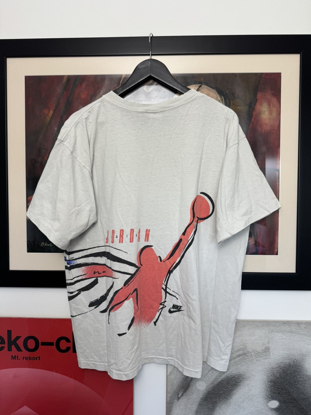 Nike Nike Vintage 90s Jordan Print Tee Single Stitch Retro Basket Size US L / EU 52-54 / 3 - 2 Thumbnail