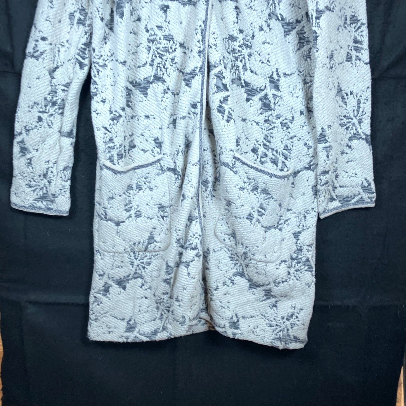 J. Jill J Jill Womens Cardigan Sweater Longline Multi Artisanal Jacquard Open Long Sleeve M - Regular Fit, White, Knit, Casual, Workwear, Fall/Spring/Winter Size M / US 6-8 / IT 42-44 - 3 Thumbnail
