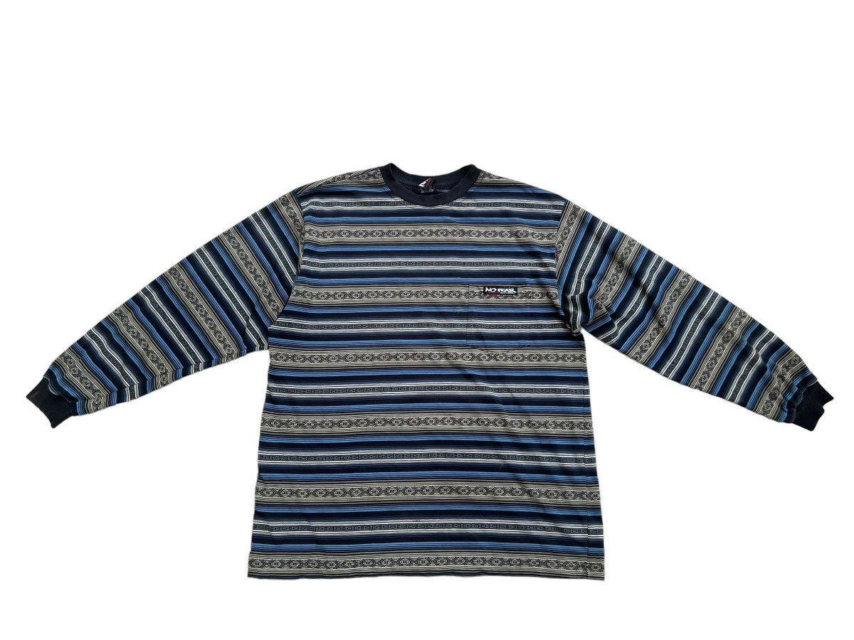 No Fear Vintage 90s NO FEAR Multi Stripes Long Sleeve t shirt Size US XL / EU 56 / 4 - 1 Thumbnail