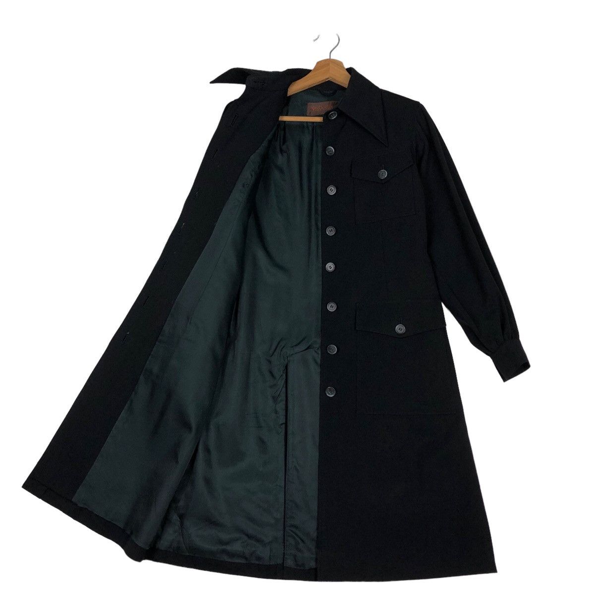 Yves Saint Laurent 🔥Vtg Long Jacket Rich Black Yves Saint Laurent Size US M / EU 48-50 / 2 - 11 Thumbnail