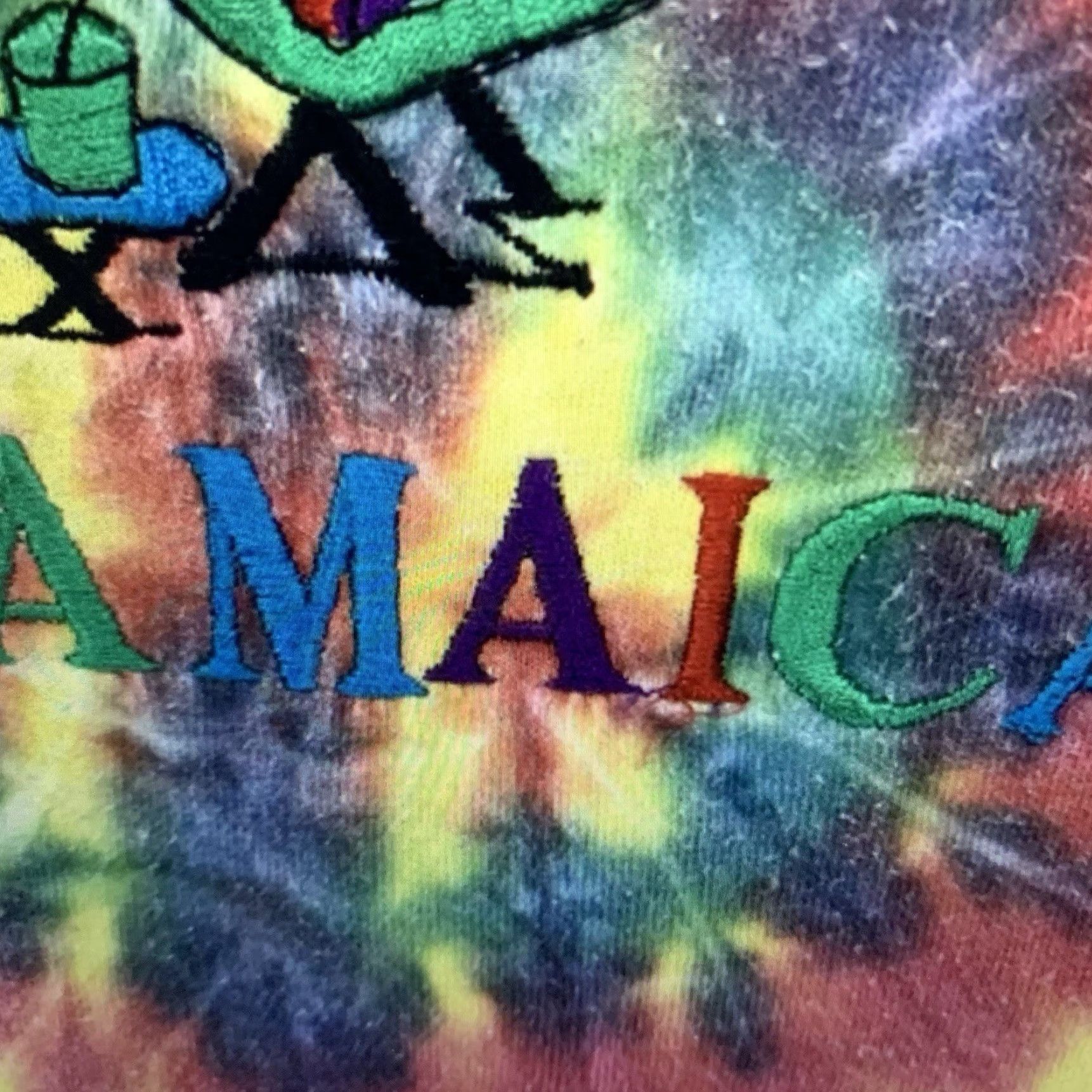 Hanes Vintage Hanes Tie Dye T-Shirt Men Large Geometric Jamaica Beach 90s Cotton Size US L / EU 52-54 / 3 - 7 Thumbnail
