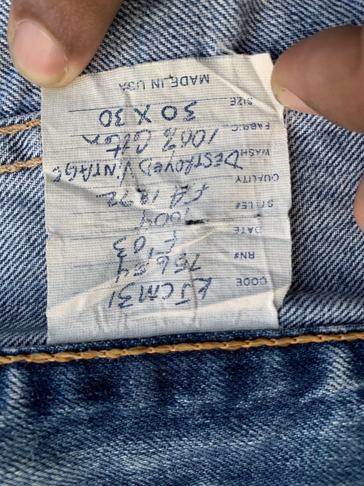 Vintage Destroyed Vintage Made in usa Size US 32 / EU 48 - 12 Thumbnail