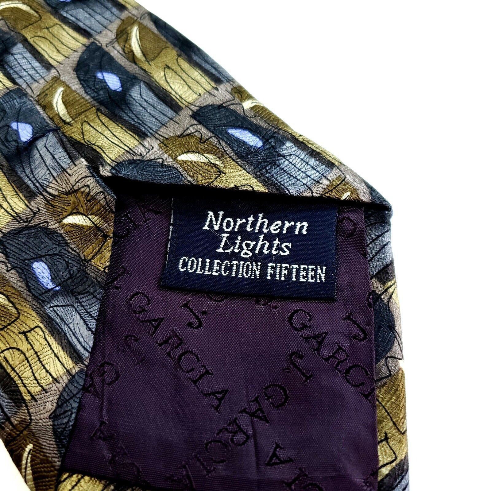 Grateful Dead J Garcia Northern Lights Collection 15 Beige Blue Abstract P Size ONE SIZE - 4 Thumbnail