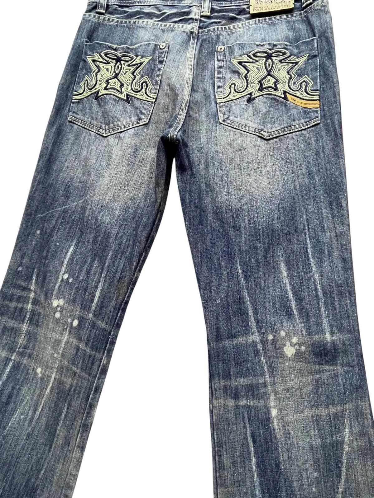 Parasuco PUNK FLARE🔥PARASUCO DENIM LEGEND Distressed Tribal Jeans💥 Size US 33 - 14 Thumbnail