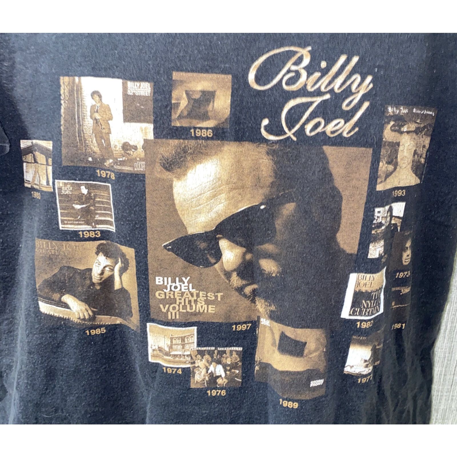 Vintage VINTAGE Royal Avalon Mens Black Short Sleeve Billy Joel T-Shirt L 22 In Armpit Mens Size US L / EU 52-54 / 3 - 2 Thumbnail