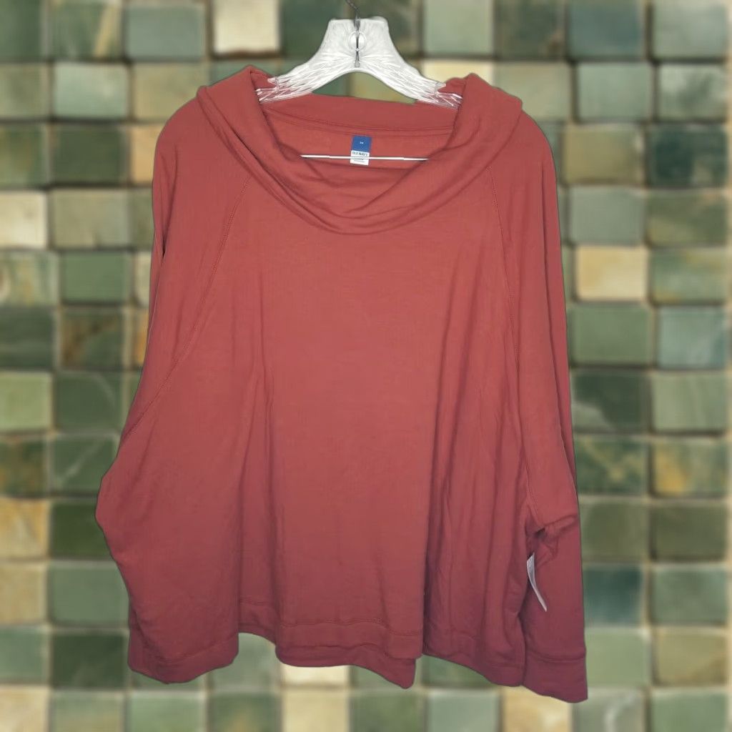Old Navy VINTAGE Old Navy Women Long Sleeve Cropped Pullover Sweater 3X Brown Orange Size XXL / US 16-18 / IT 52-54 - 1 Thumbnail