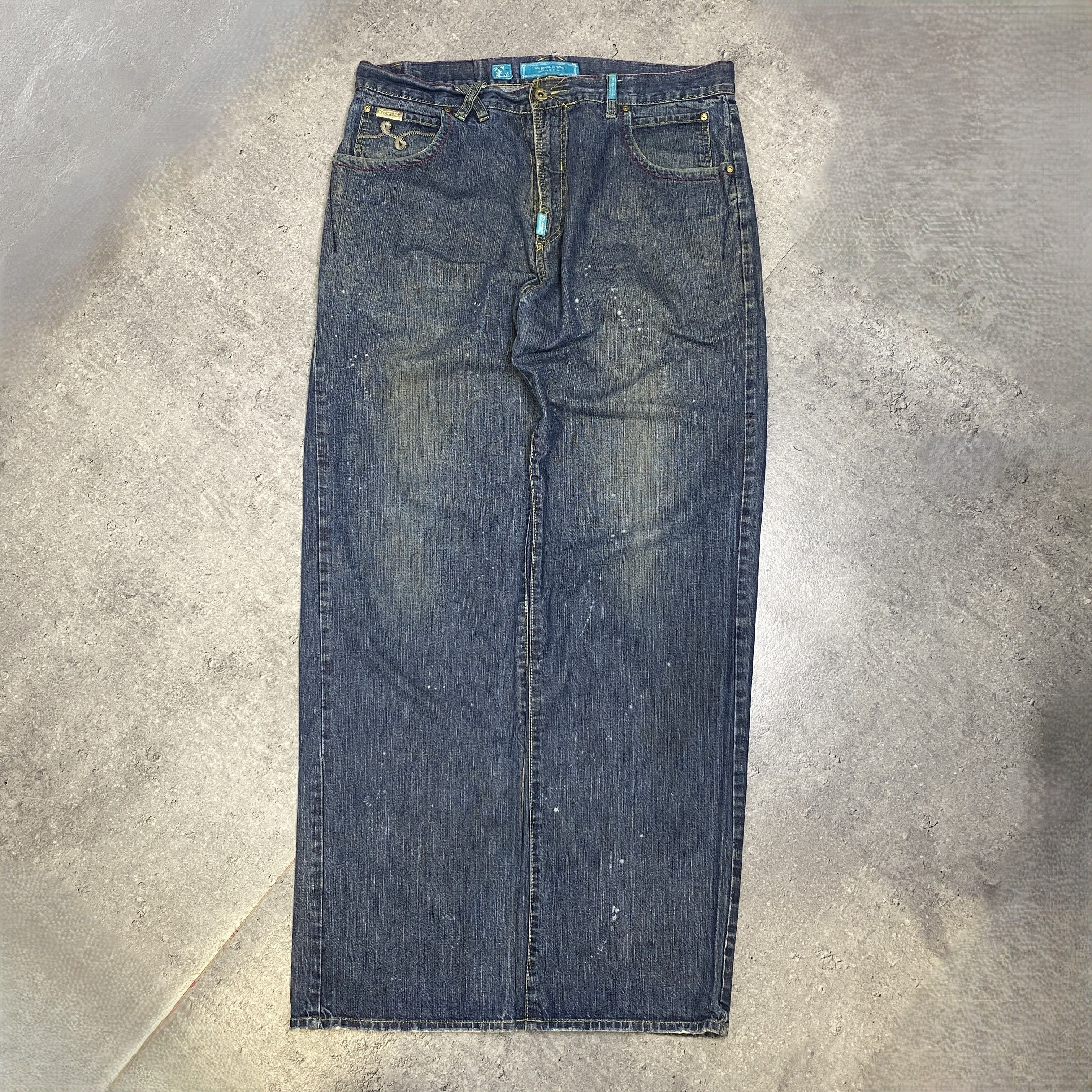 LRG × Rap Tees × Vintage Lrg jeans splattered baggy jeans - 36/38 Size US 36 / EU 52 - 1 Thumbnail