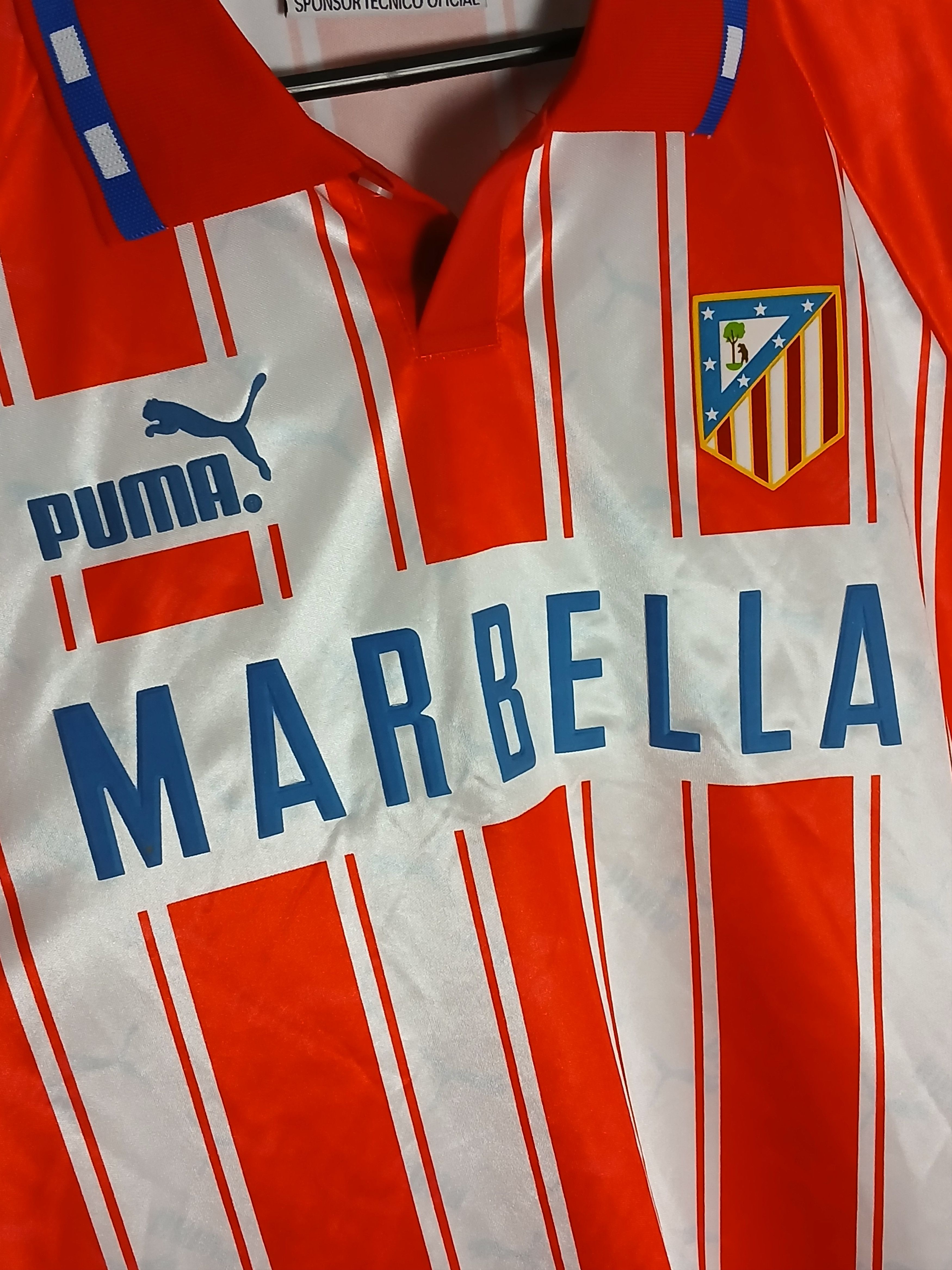 Other Atletico Madrid 1994/1995 Home Football Jersey T-Shirt Size US M / EU 48-50 / 2 - 3 Thumbnail