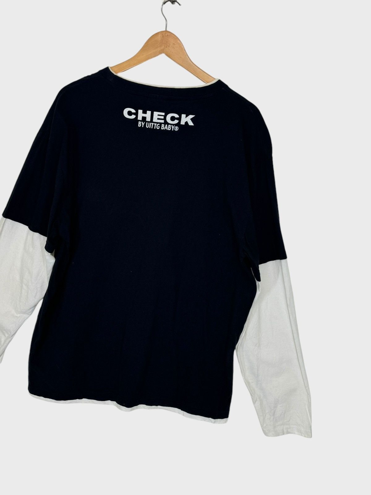 Japanese Brand Uittg Baby Double Check Hyper Primates Longsleeve Size US XL / EU 56 / 4 - 10 Thumbnail