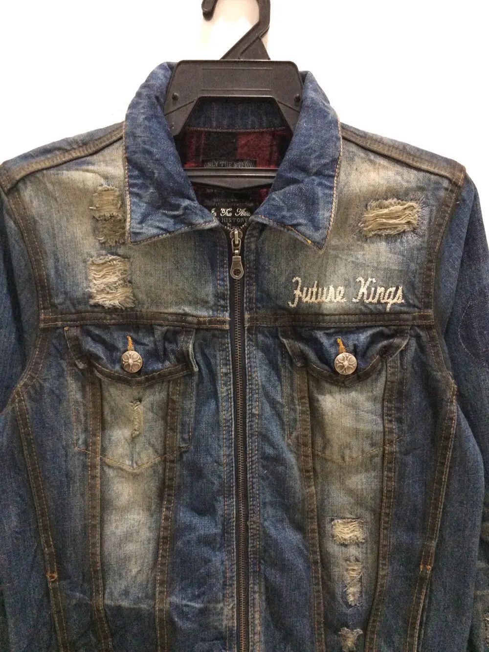 In The Attic Japanese Brand In the Attic Distressed Denim Jacket Size US S / EU 44-46 / 1 - 2 Thumbnail