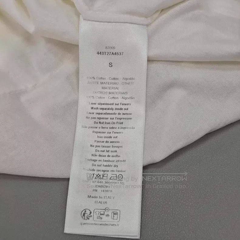 Dior Dior White yellow-bordered five-pointed star short sleeves Size S / US 4 / IT 40 - 6 Thumbnail