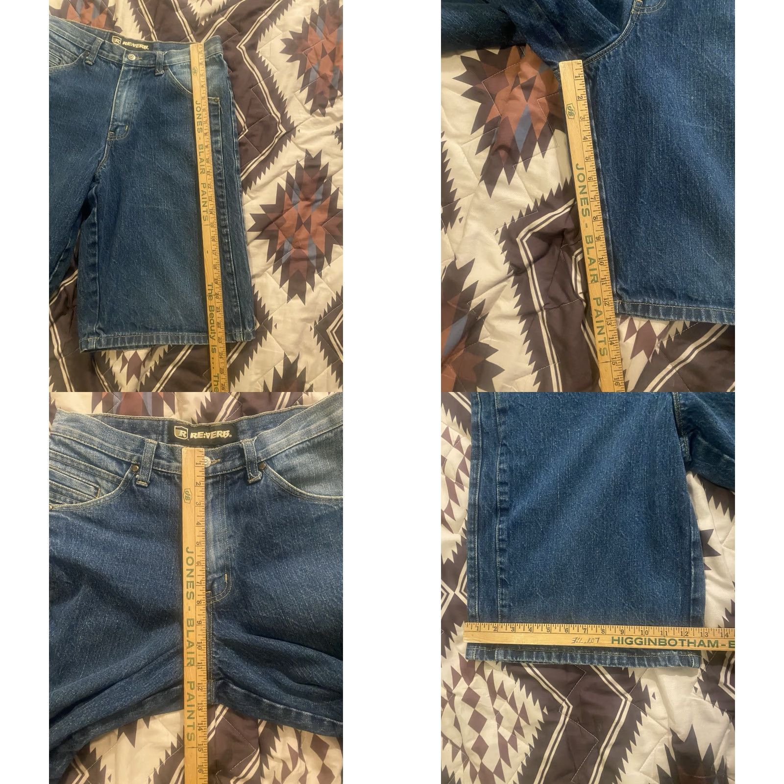 Vintage VINTAGE Re:Verb Bermuda Denim Shorts Jorts 90s Hip Hop Grunge Men’s Size 32 Blue Cotton Relaxed Baggy Inseam 13" Front Flat Front Pockets Zip Size US 32 / EU 48 - 8 Thumbnail