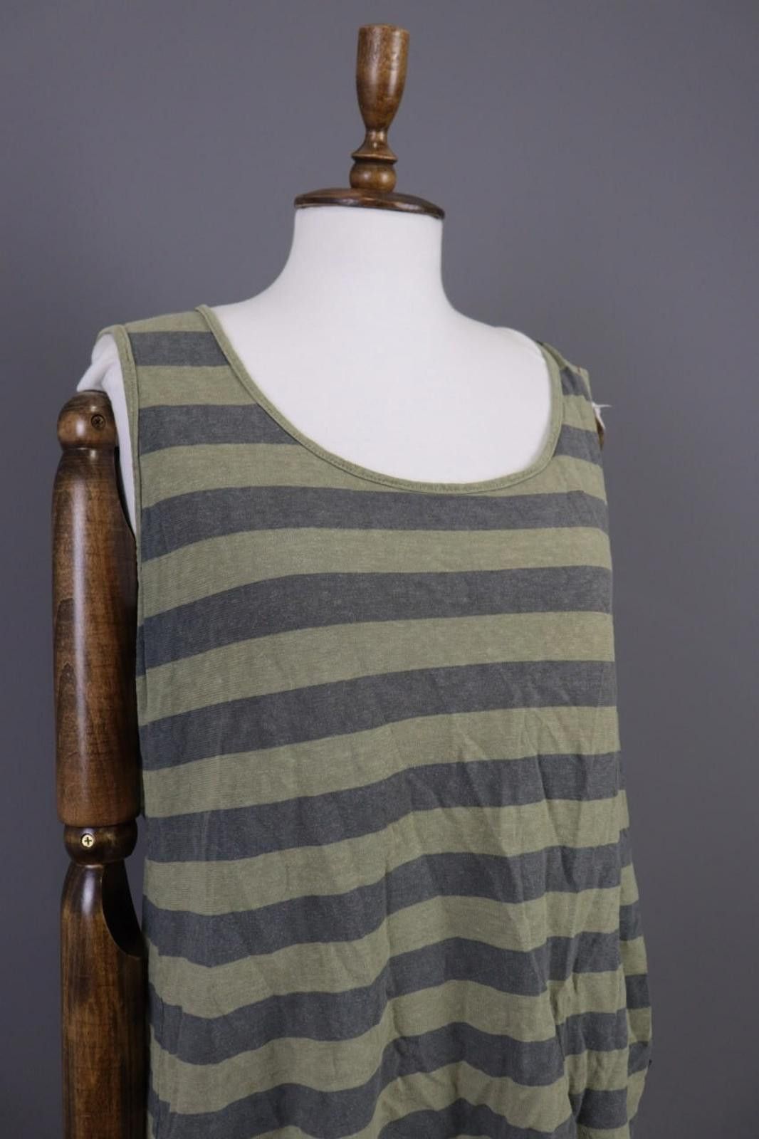 Oscar De La Renta Oska Brown Striped Sleevekess Blouse Shirt Size 3 / L Size M / US 6-8 / IT 42-44 - 7 Thumbnail