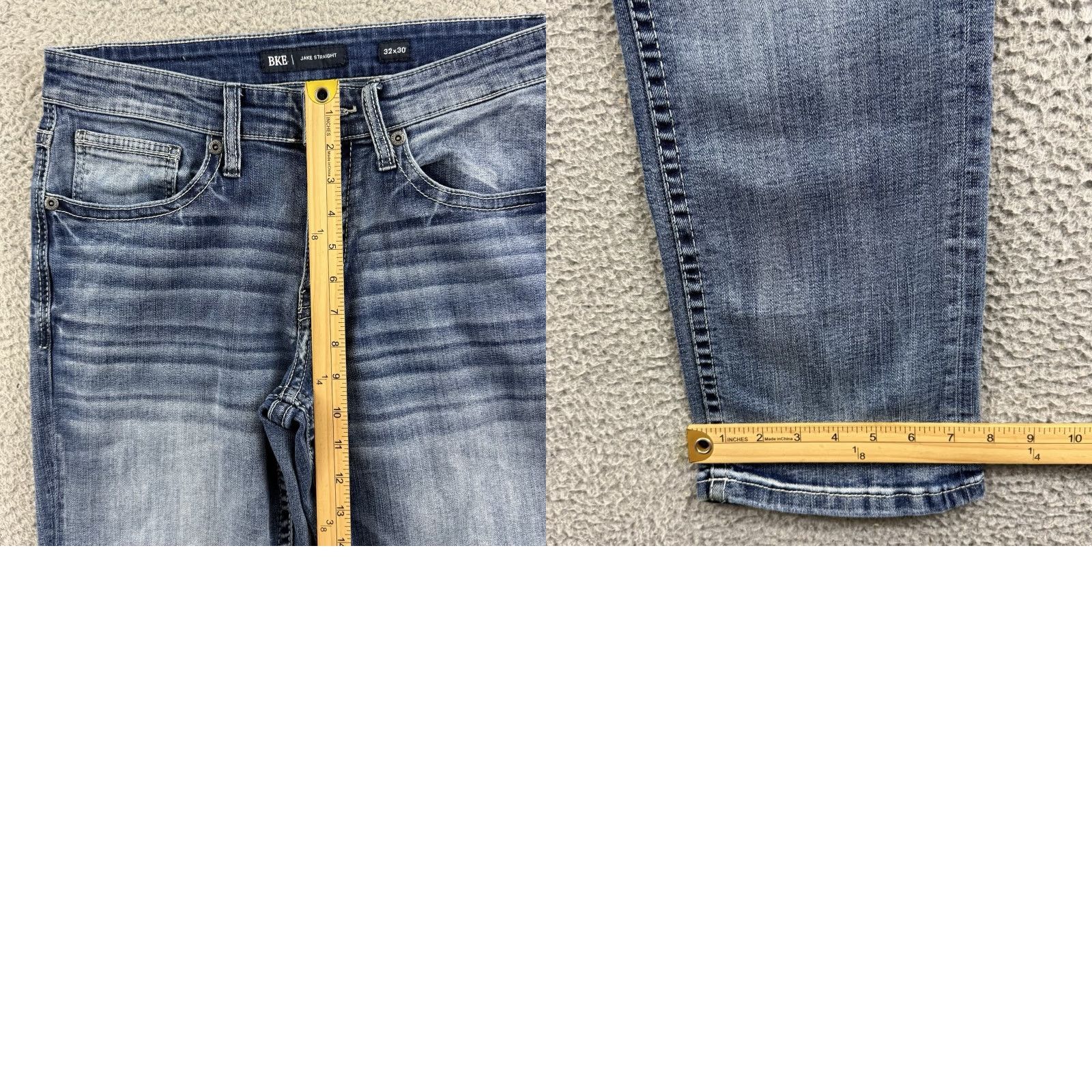 Vintage BKE Buckle Jeans Mens 32x30 Blue Straight Denim Western Outdoor Cowboy Zip Button 5-Pocket Regular Size US 32 / EU 48 - 9 Thumbnail