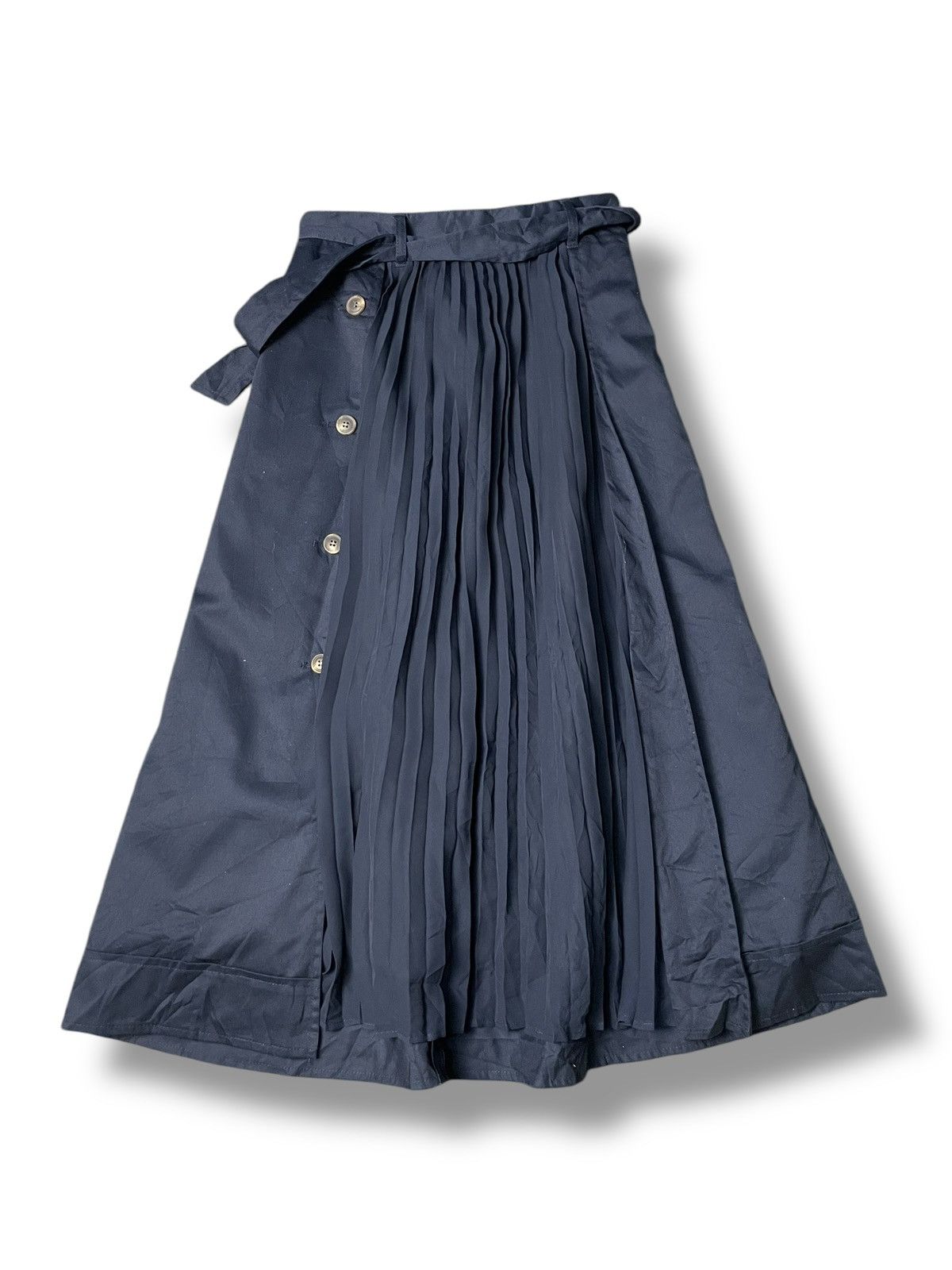Beams Plus × Japanese Brand × Vintage BEAMS HEART Half Pleated Midi Skirts (88) Size 25" / US 0 / IT 36 - 1 Thumbnail