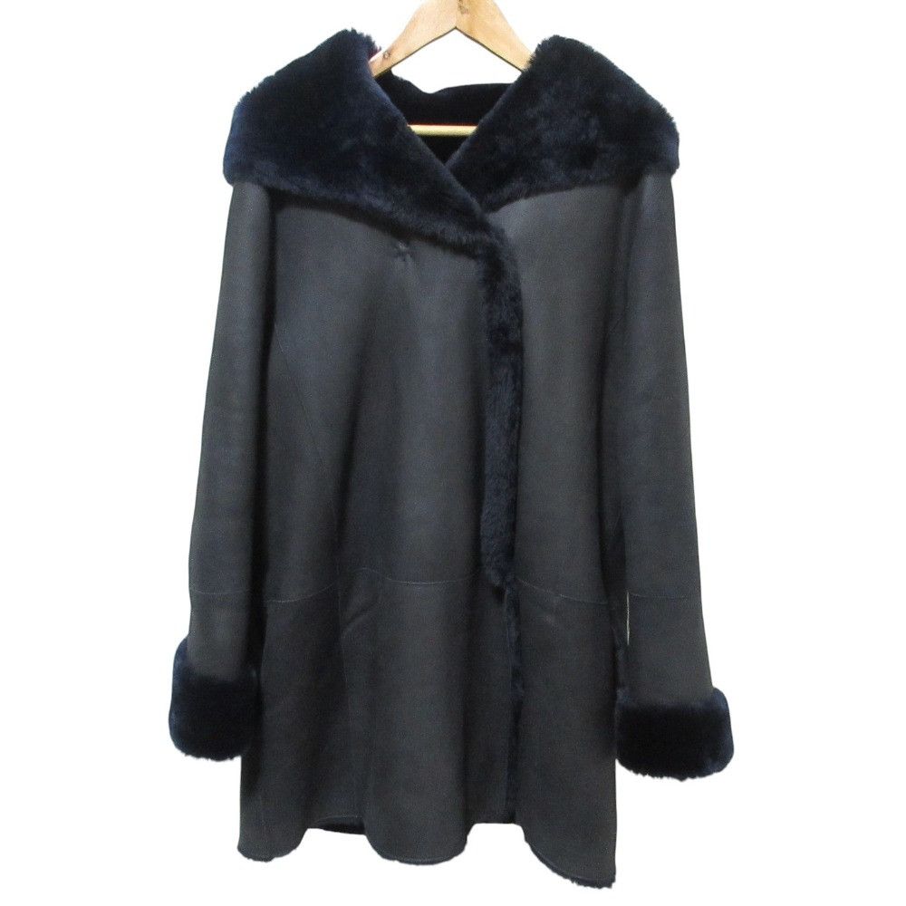 Theory Theory Theory SILKY NAPPALAN CLAIRENE F Shearling Reversible Coat Fur Outerwear DUTY FREE for USA Size ONE SIZE - 1 Thumbnail