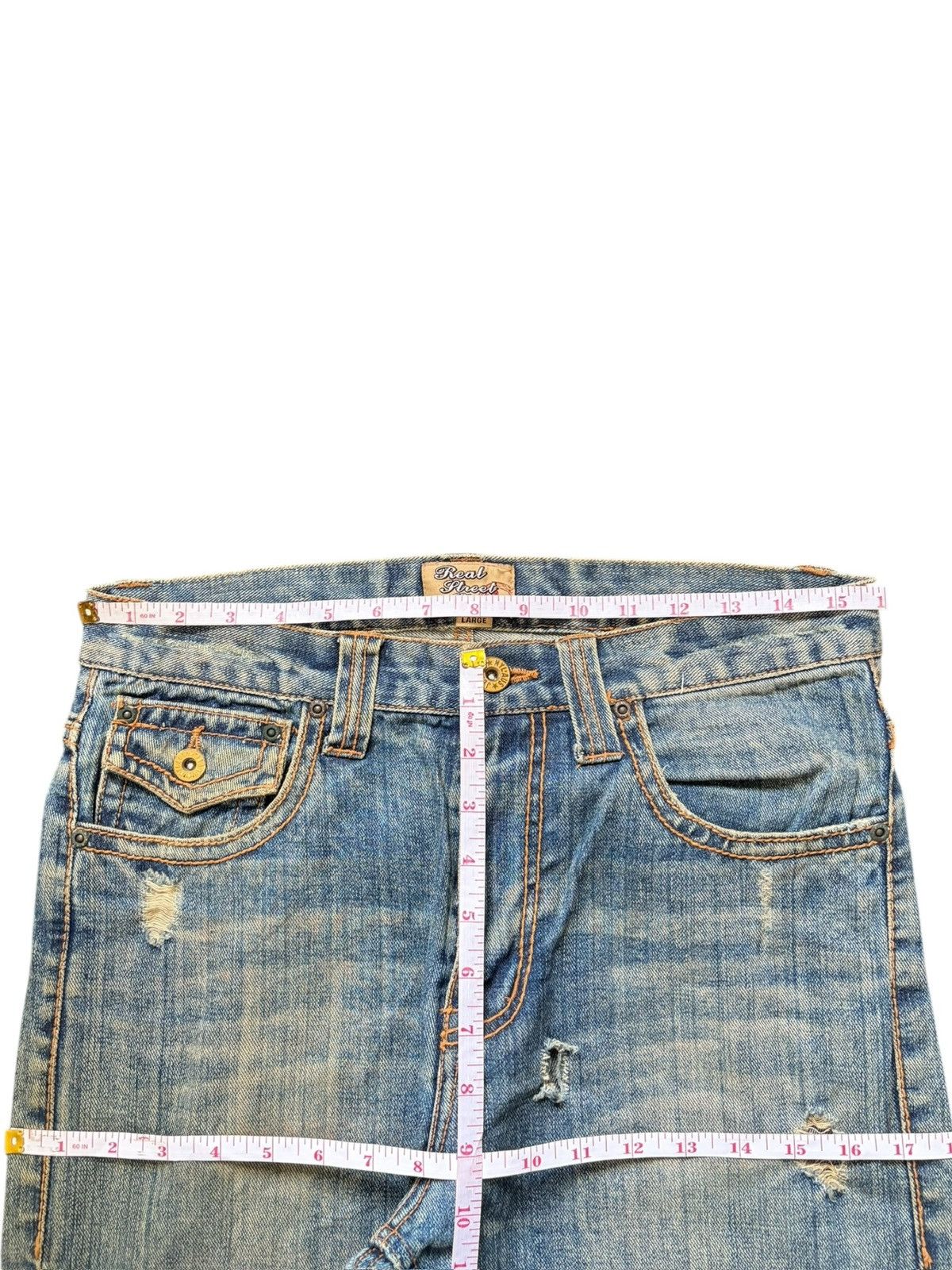 If Six Was Nine Vintage Japanese Nylaus Mud Wash Distressed Flare Jeans Size US 32 / EU 48 - 6 Thumbnail