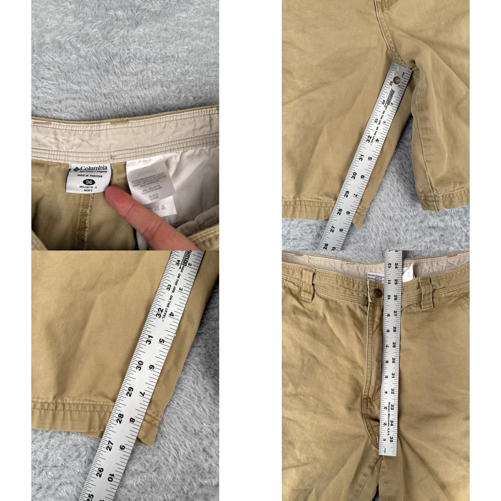 Vintage VINTAGE Columbia Shorts Mens Cargo 36 Beige 100% Cotton Twill Cargo Shorts Beige Mens 36 Regular Adult Mens Size US 36 / EU 52 - 8 Thumbnail
