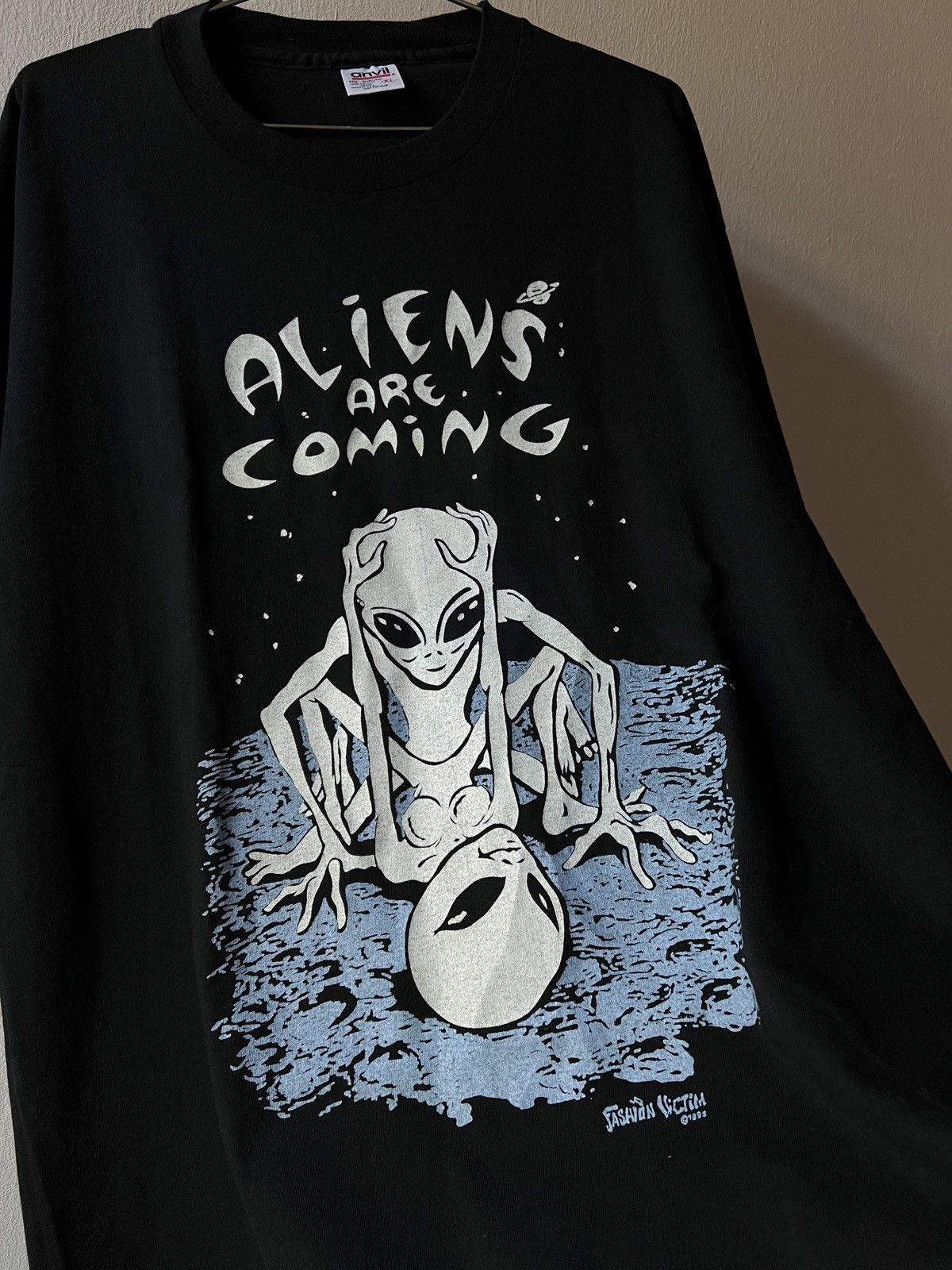 Fashion Victim 1995 Fashion Victim Anvil Alien Single Stitch T-Shirt Tee Size US XL / EU 56 / 4 - 6 Thumbnail