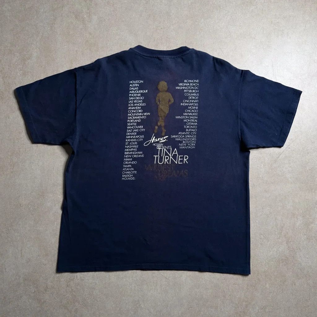Hanes Tina Turner 1996 WIldest Dreams Tour T-Shirt- XL Size US M / EU 48-50 / 2 - 2 Thumbnail