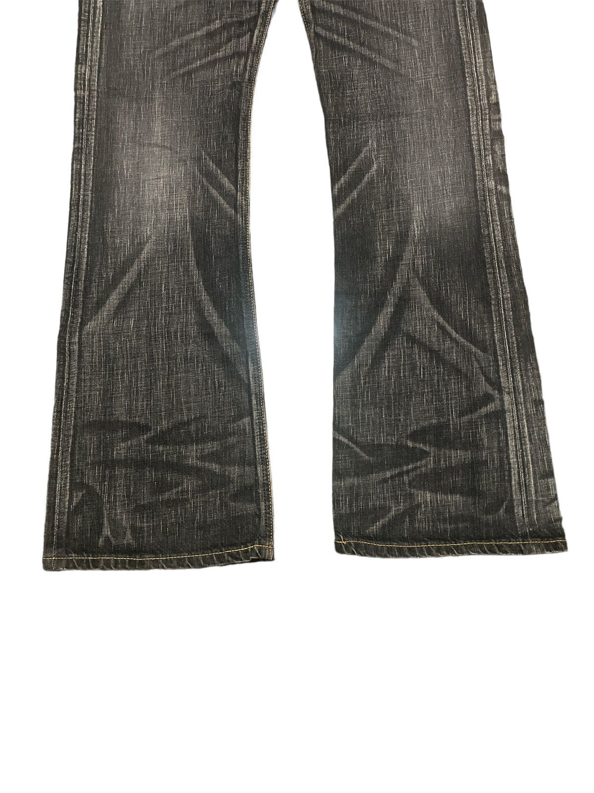 Japanese Brand FLARED💥RARE COLOUR EDWIN 503 DISTRESSED DENIM PANT Size US 29 - 3 Thumbnail