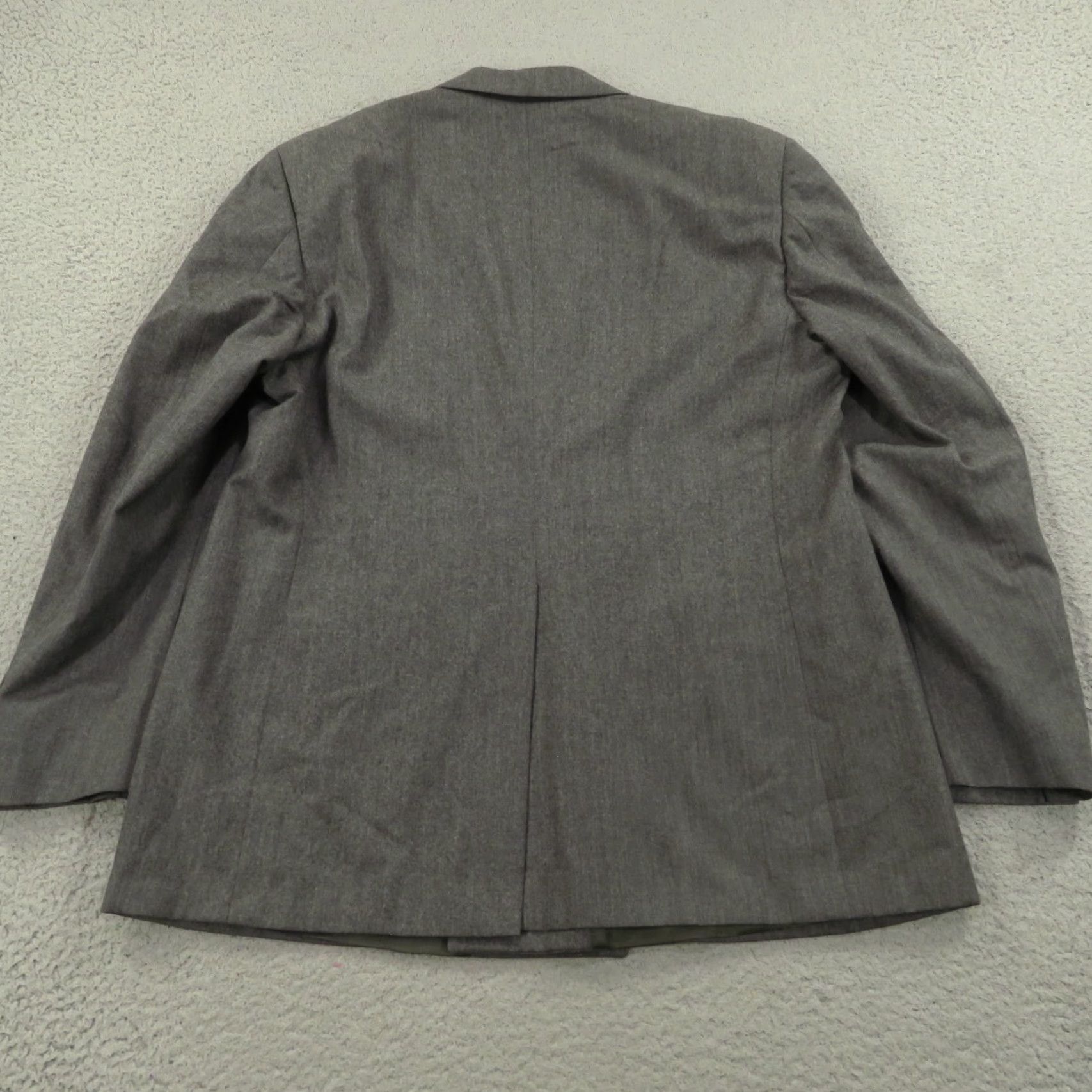 Brooks Brothers VINTAGE Brooks Brothers Blazer 42R Charcoal Wool Double-Breasted 6-Button Coat USA Mens Jacket Size 42R - 7 Thumbnail