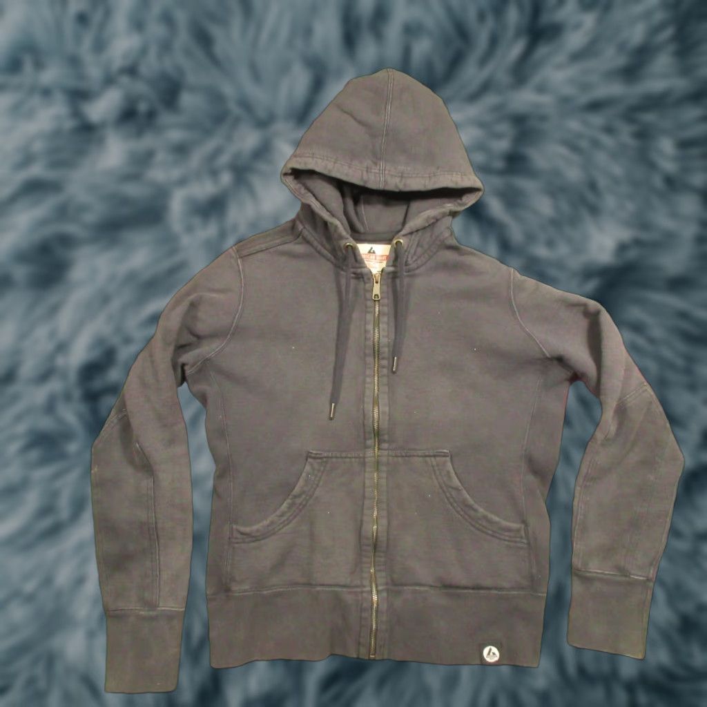 Vintage American Giant Hoodie Womens M Black heavy Cotton Fleece Full Zip USA Faded Size M / US 6-8 / IT 42-44 - 1 Thumbnail