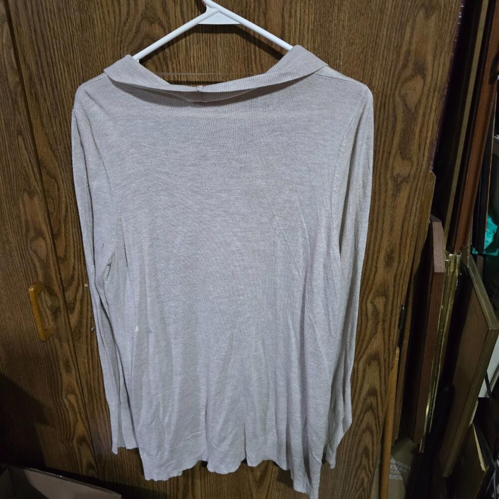 Merona Merona Open Front Cardigan Oatmeal Size XL Size XL / US 12-14 / IT 48-50 - 2 Thumbnail
