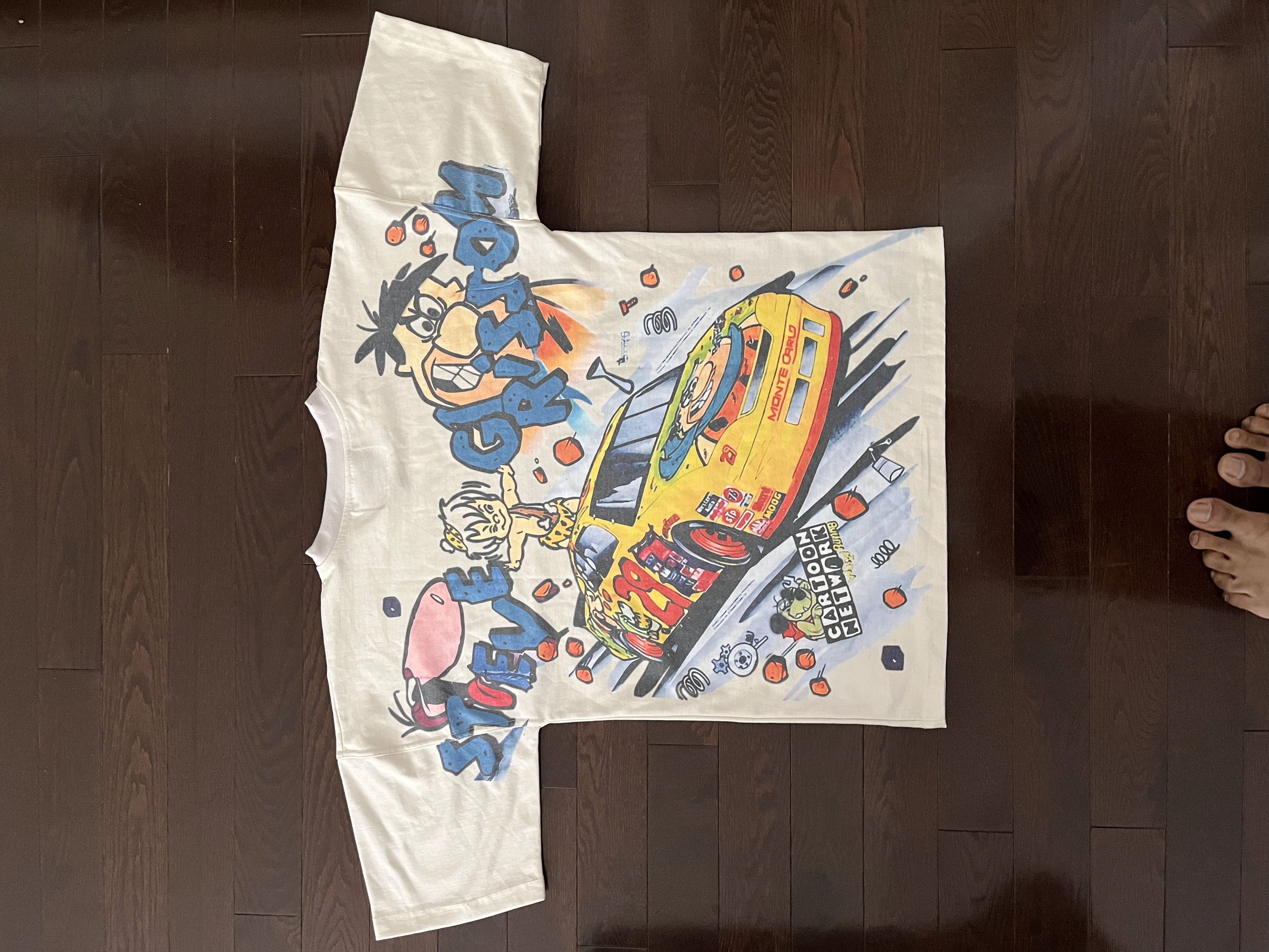 Vintage flinstones racing tee cartoon network Size US L / EU 52-54 / 3 - 1 Thumbnail
