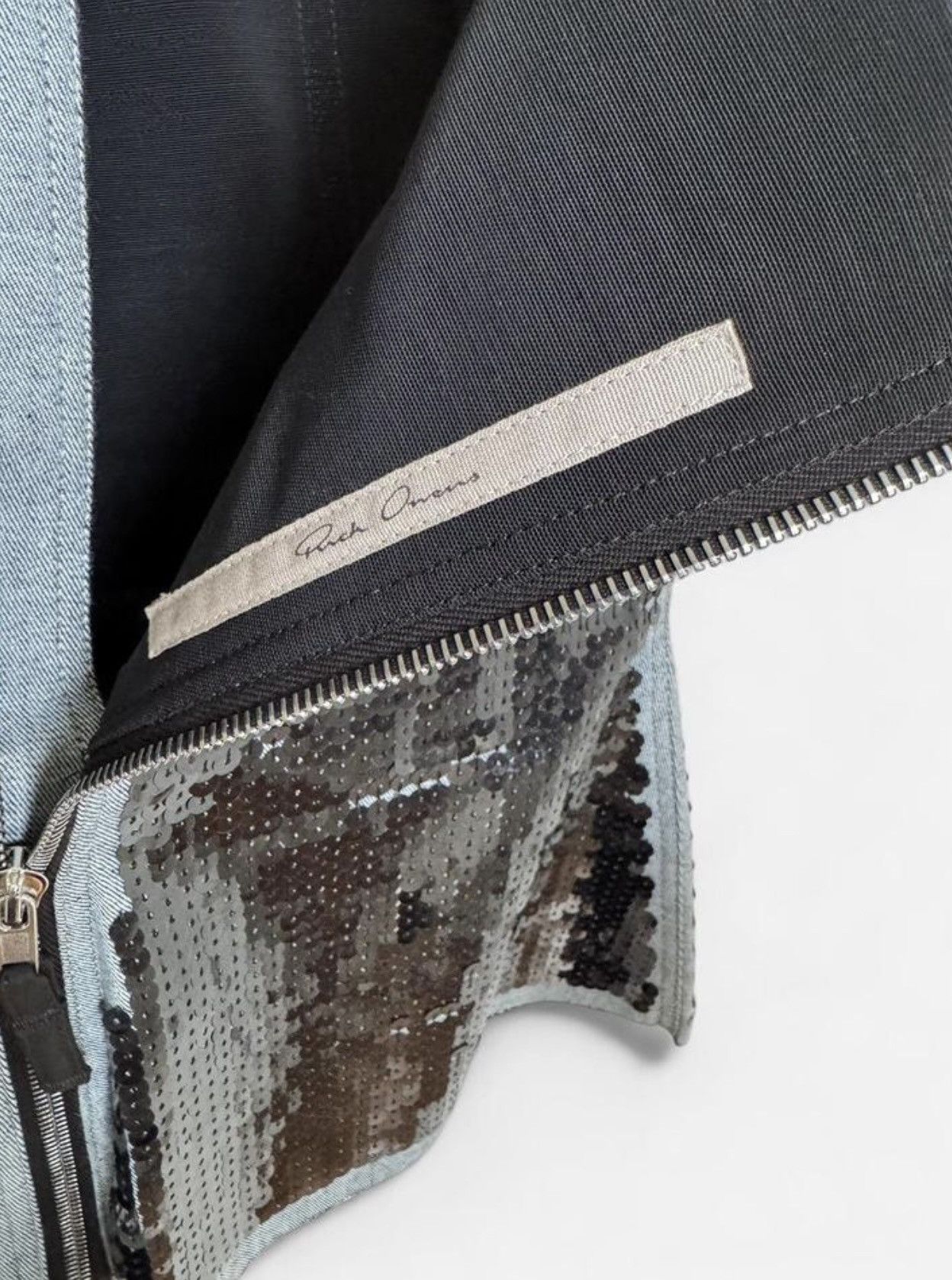 Rick Owens F/W 23 Sequin Denim Top Size L / US 10 / IT 46 - 4 Thumbnail