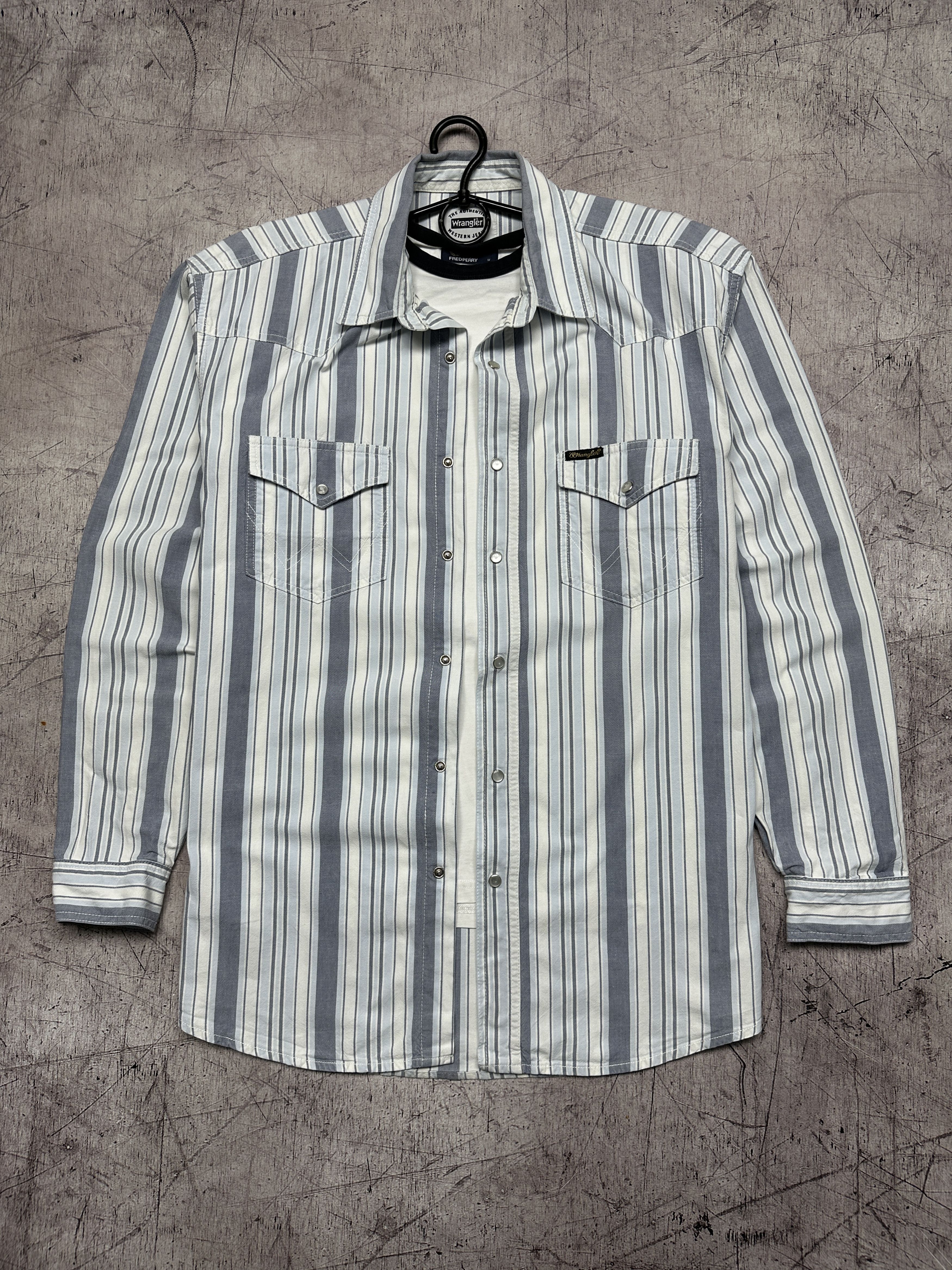 Wrangler Wrangler Vintage Mens Heavy Cotton Striped Shirt Size US L / EU 52-54 / 3 - 1 Thumbnail