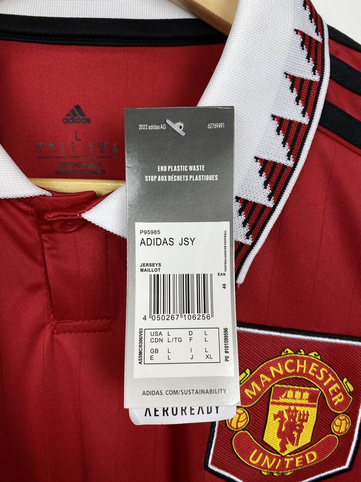 Adidas Adidas Manchester United 2022/2023 Football Shirt Jersey Top Size US L / EU 52-54 / 3 - 3 Thumbnail