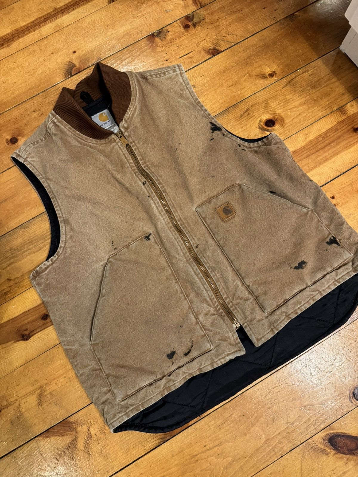 Carhartt Y2k Vintage ‘09 Carhartt V02 BRN Brown Vest. Tagged L Size US L / EU 52-54 / 3 - 3 Thumbnail