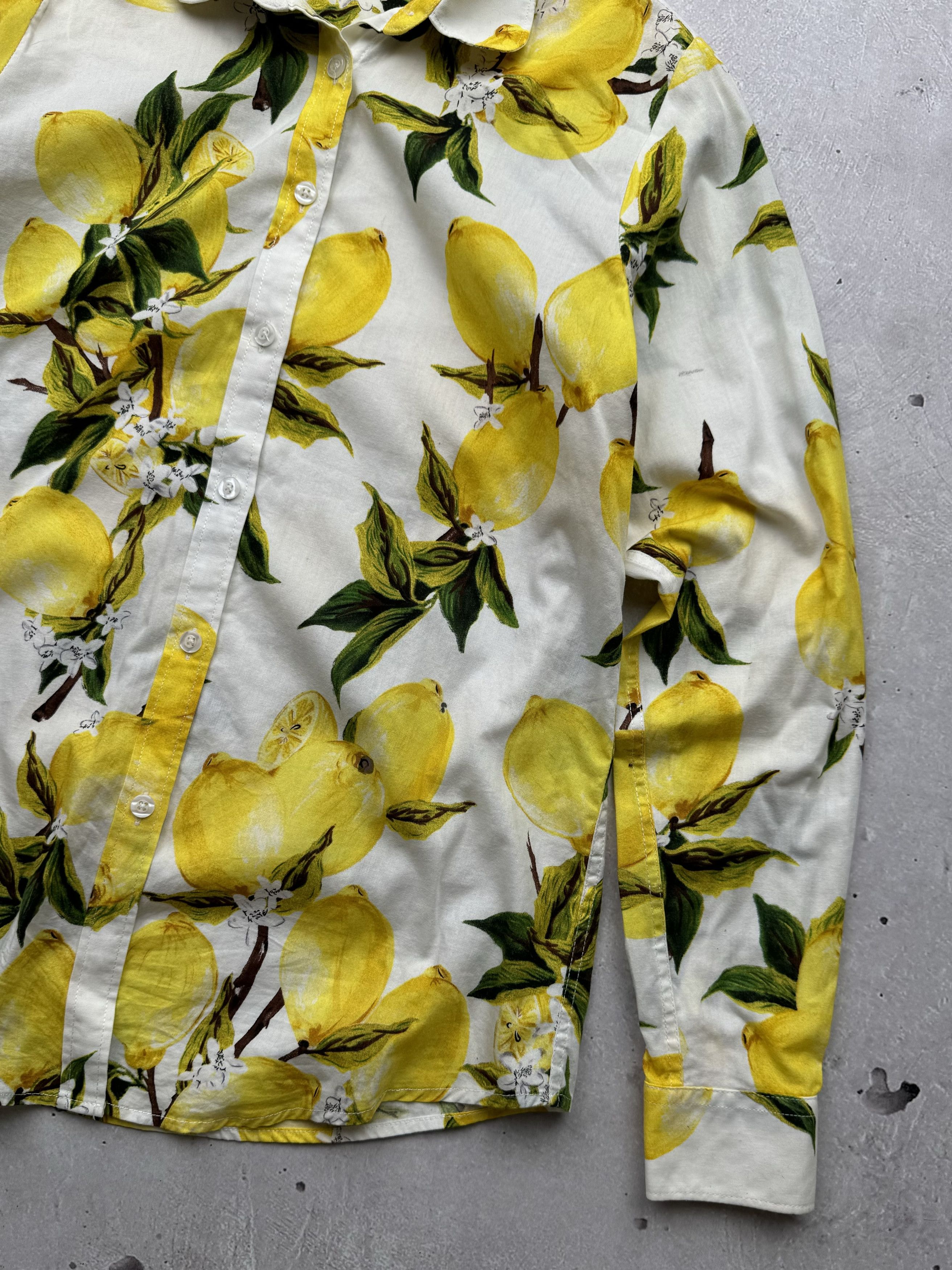 Miu Miu × Prada × Vintage PRADA Lemon Vintage Shirt Size M / US 6-8 / IT 42-44 - 3 Thumbnail
