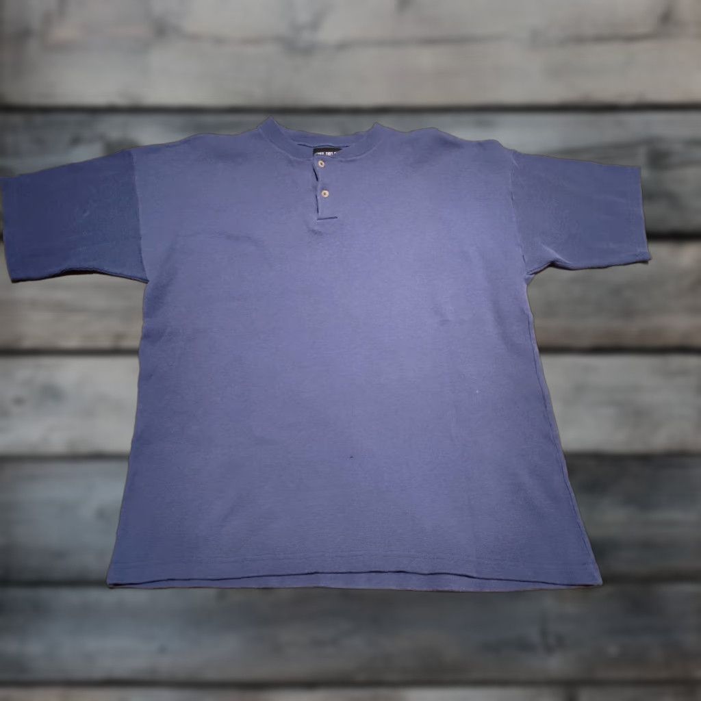 Vintage Vintage Jake Taylor Waffle Knit Henley Shirt Mens L Blue 1990s Grunge USA Made Rare Size US L / EU 52-54 / 3 - 1 Thumbnail