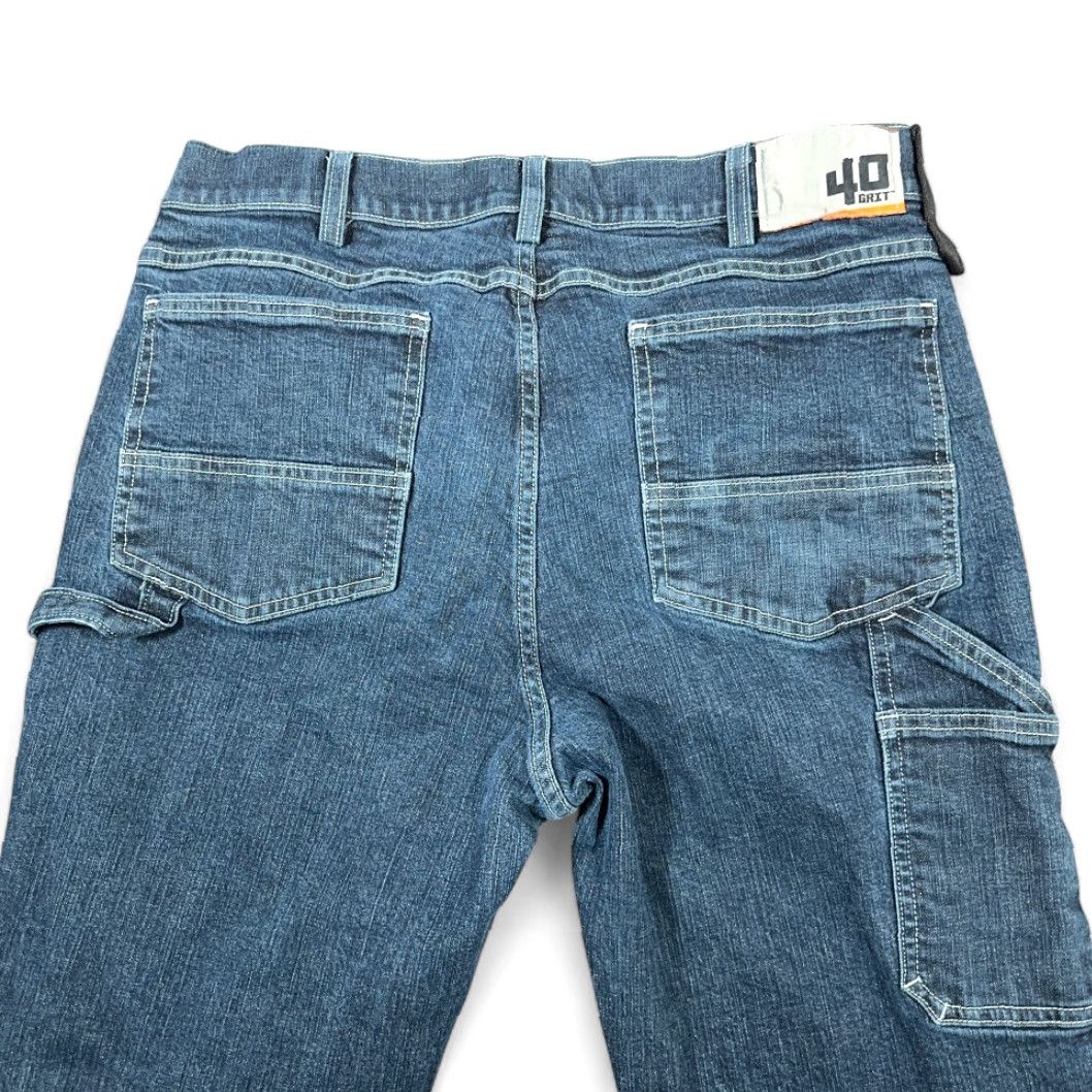 Vintage Duluth Jeans Mens 34x33 Blue Dark Wash 40 Grit Carpenter Workwear Denim Jeans Size US 34 / EU 50 - 5 Thumbnail