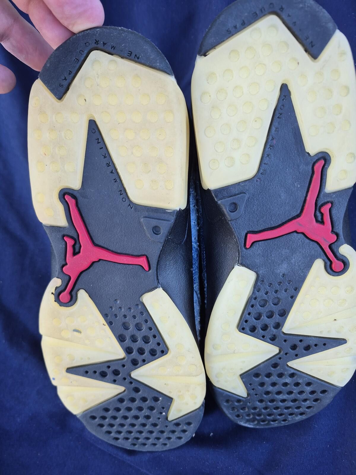 Jordan Brand Air Jordan 6 “Washed Denim” Size 5.5Y - Pre-Owned Size US 5.5 / EU 38 - 4 Thumbnail