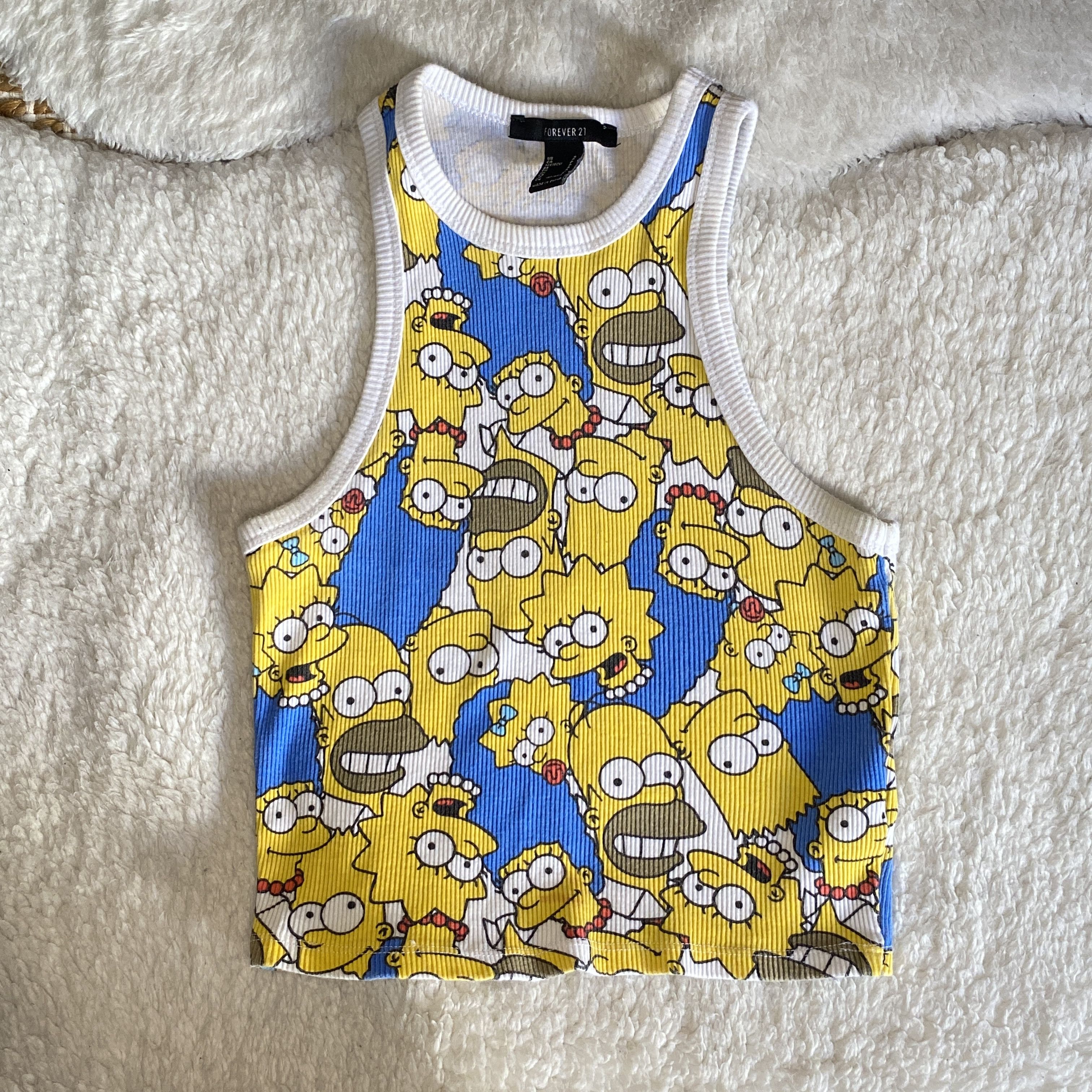Forever 21 Forever 21 The Simpsons Ribbed Cropped Tank Top Small Size S / US 4 / IT 40 - 3 Thumbnail