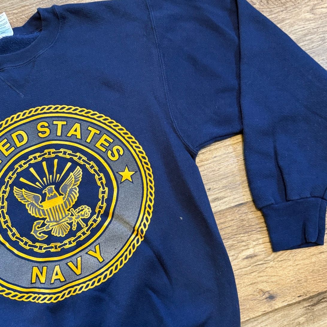 Soffe United States Navy Vintage Blue Military Crewneck Sweatshirt Size US S / EU 44-46 / 1 - 2 Thumbnail