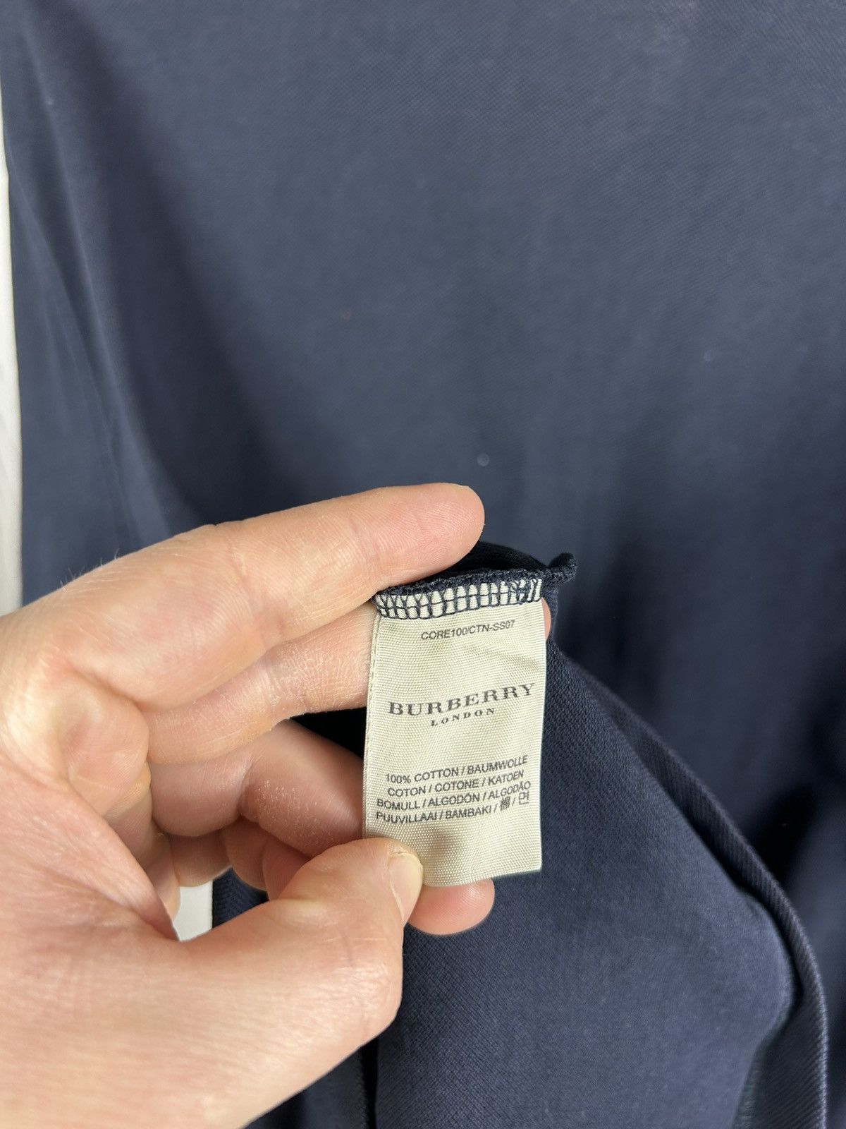 Burberry Burberry London Dark Blue Polo Shirt Size M Size US M / EU 48-50 / 2 - 11 Thumbnail