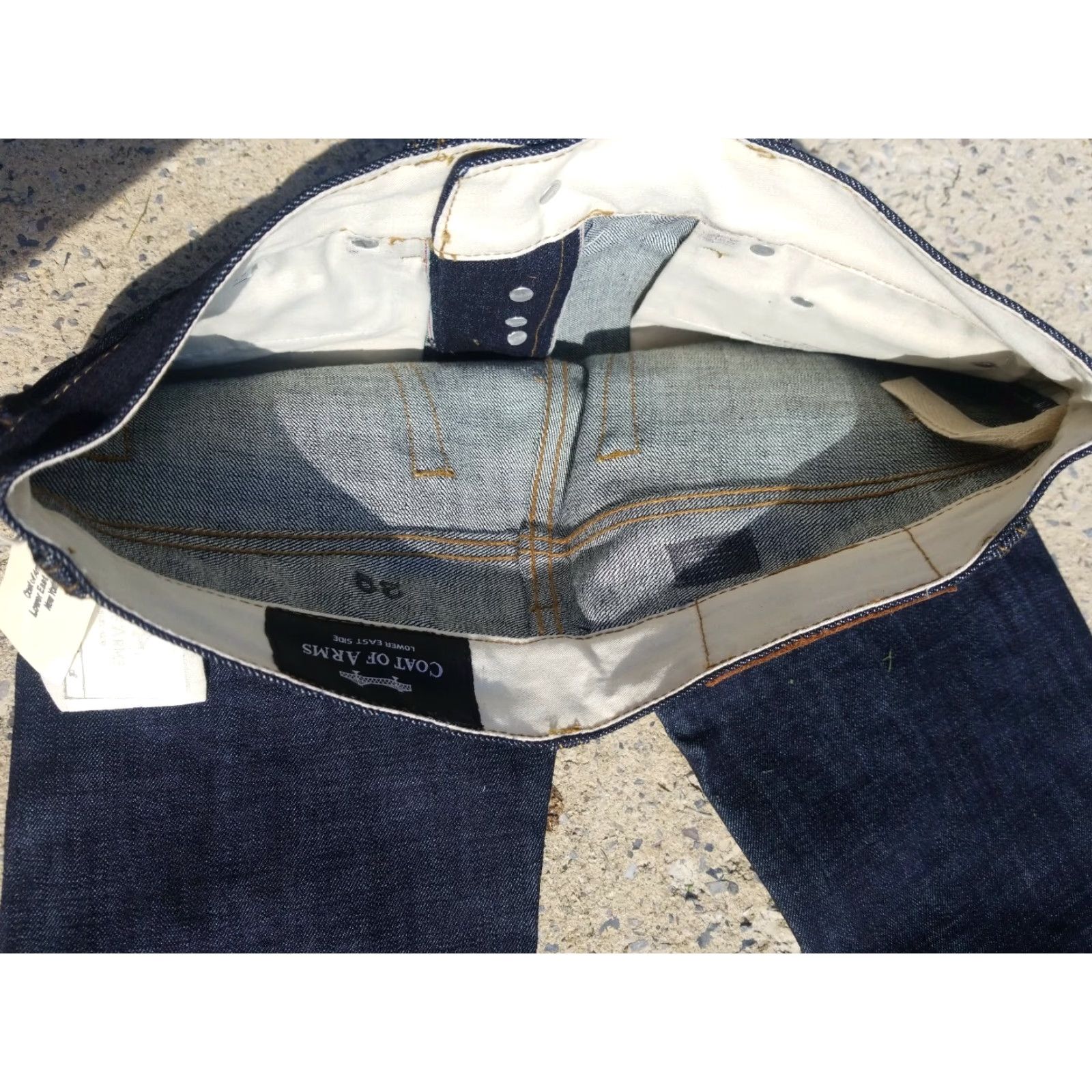 Denime COAT OF ARMS LOWER EAST SIDE BROOKLYN DENIM SELVEDGE JEANS 29x36 Blue Regular 100% Cotton Classic Jeans Mens Size US 29 - 5 Thumbnail
