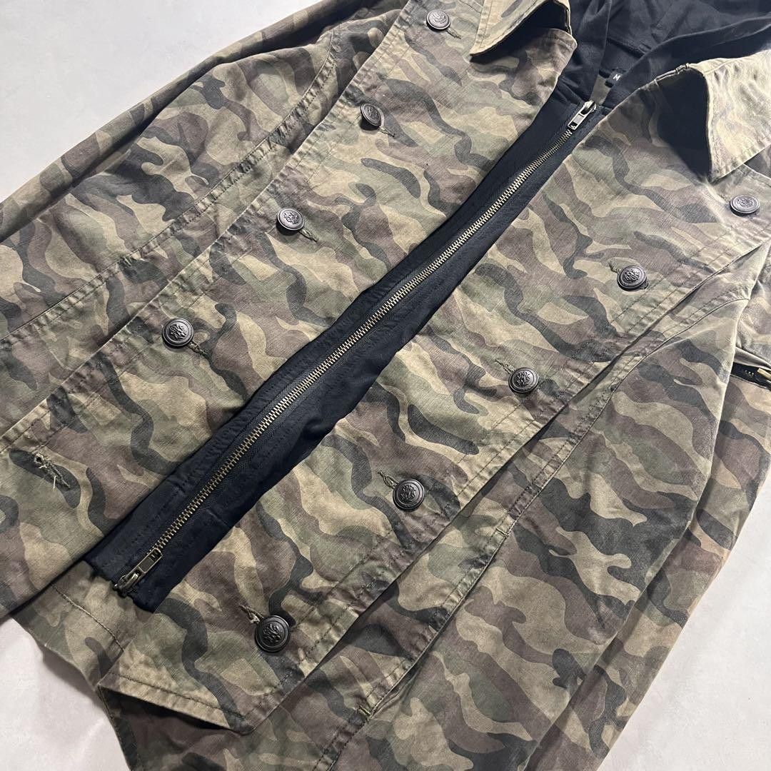 ◎in the attic Hooded Camo NapoleonJacket IN THE ATTIC Hooded Camo Napoleon Jacket M