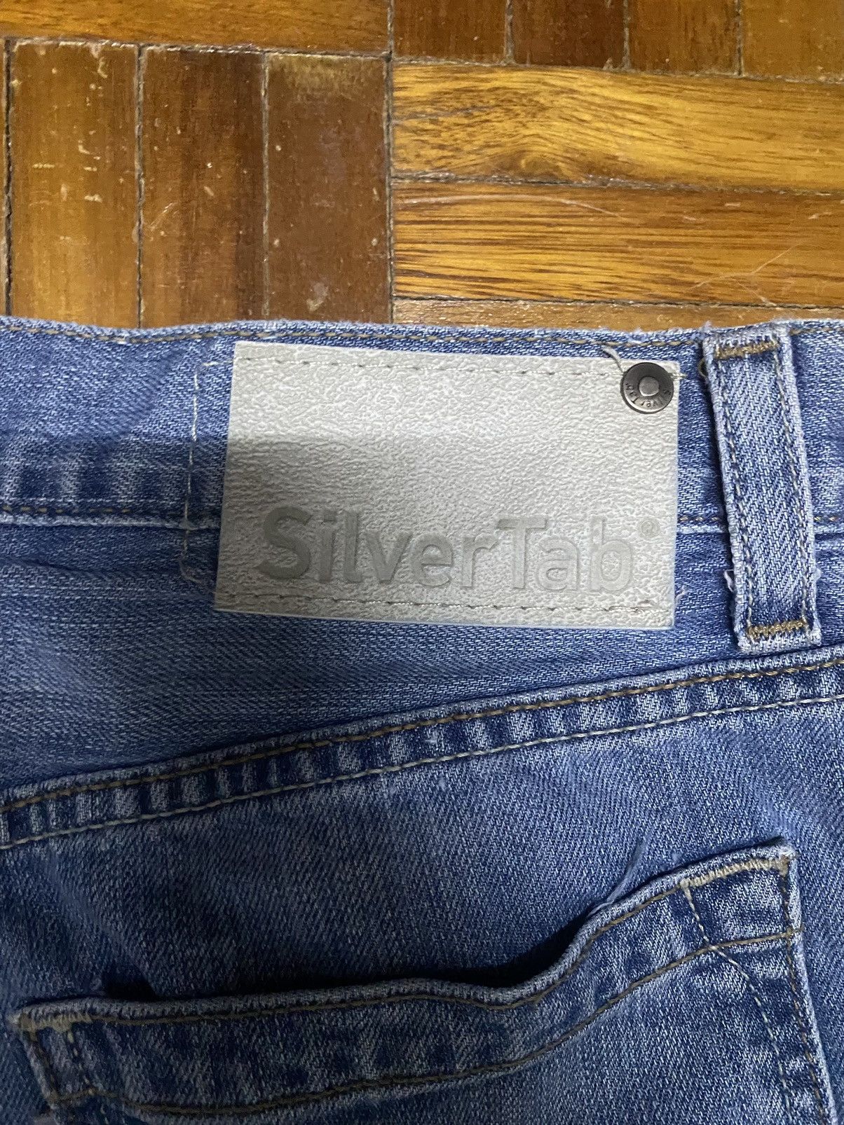 Japanese Brand Baggy Jean Silver Tad Size US 31 - 9 Thumbnail